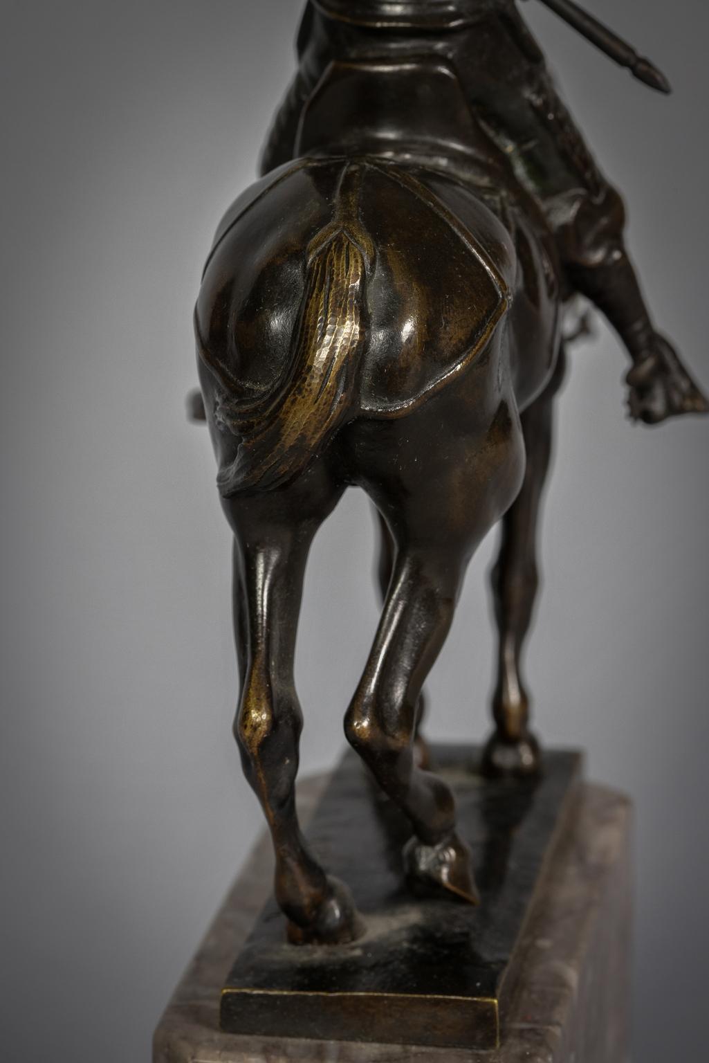 German Bronze Figure of Don Quixote, by Albert Heinrich Hussman '1874-1946' For Sale 4