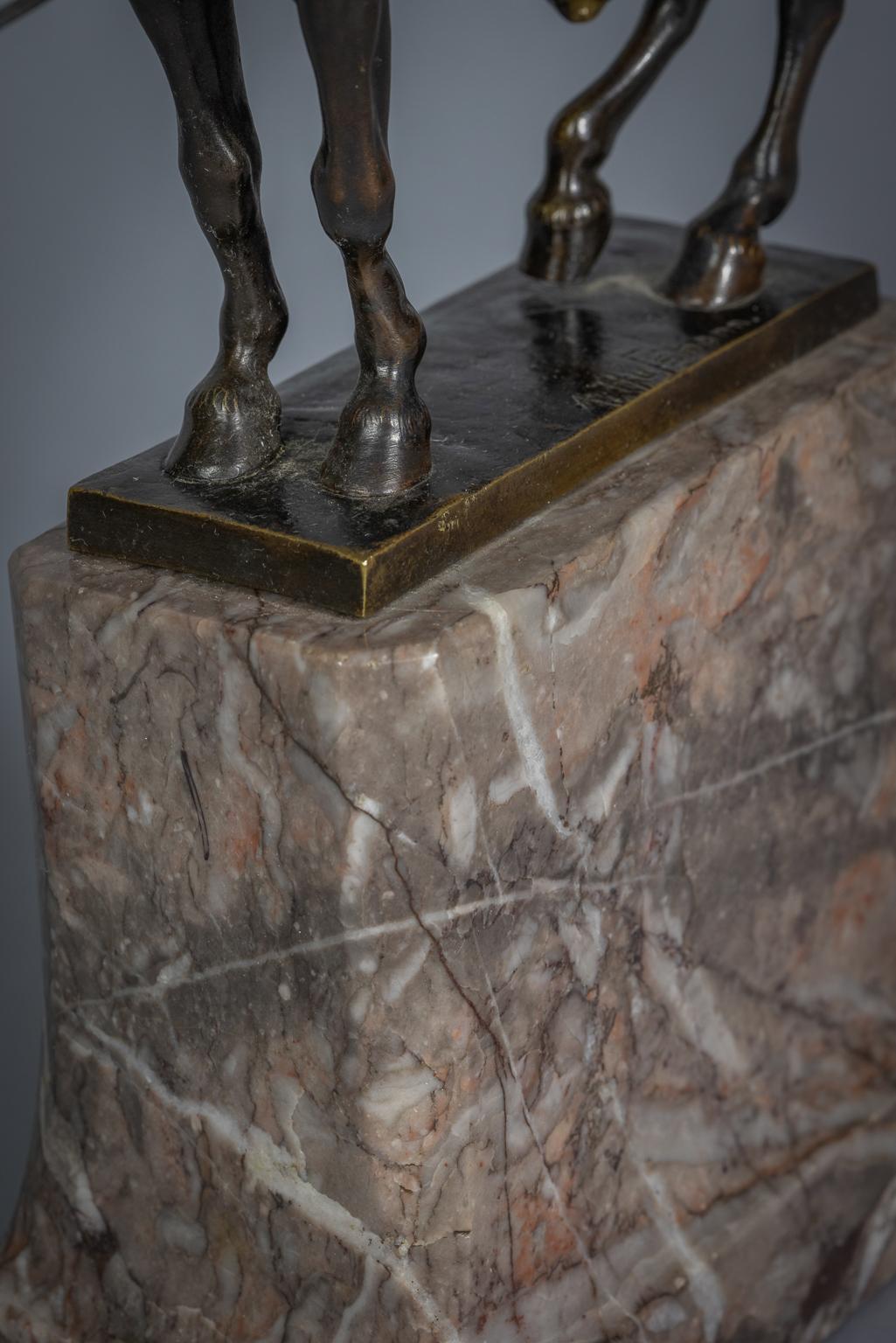 German Bronze Figure of Don Quixote, by Albert Heinrich Hussman '1874-1946' For Sale 2