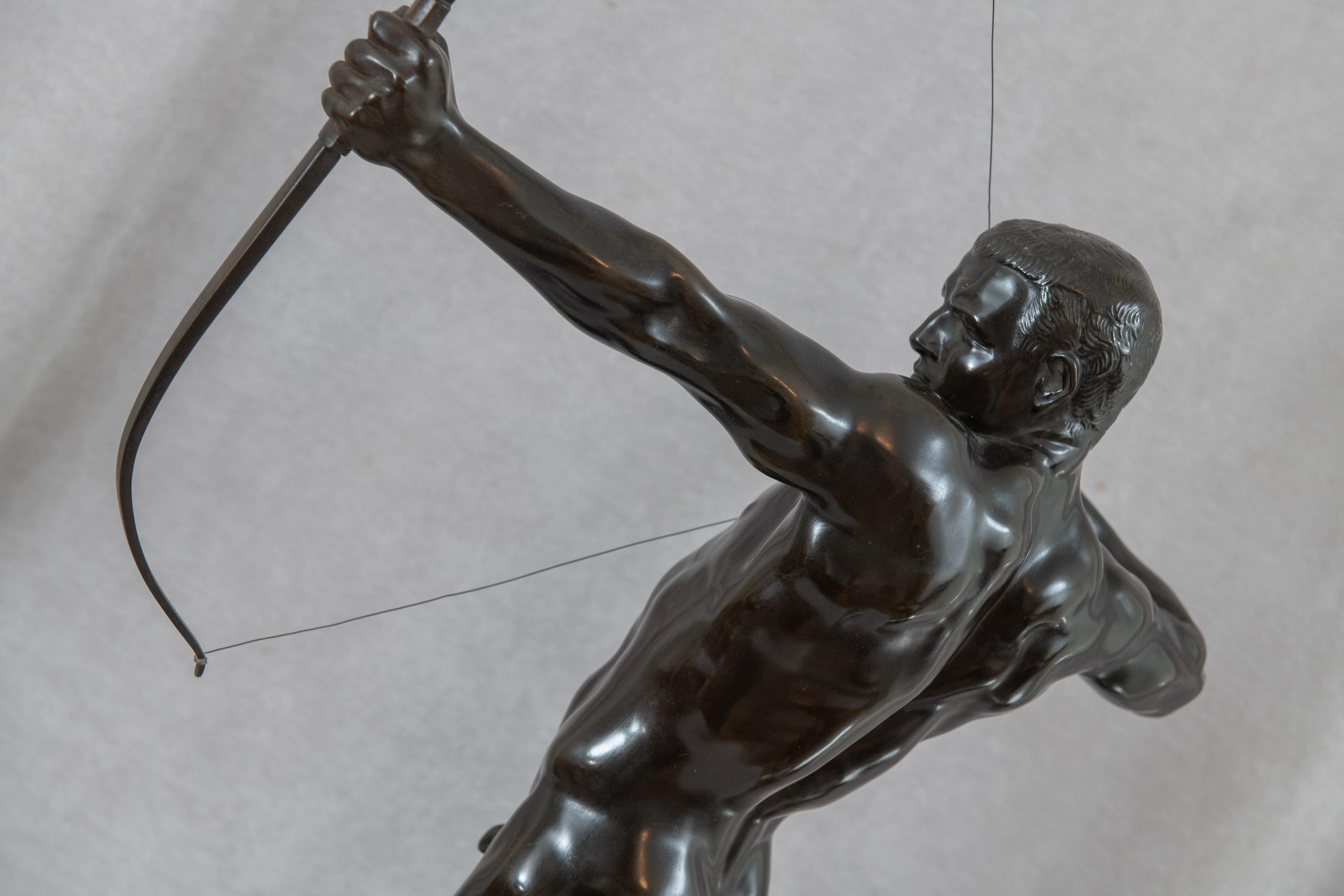Bronze allemand Nu masculin Archer, Emil Dittler (1868-1902) en vente 5