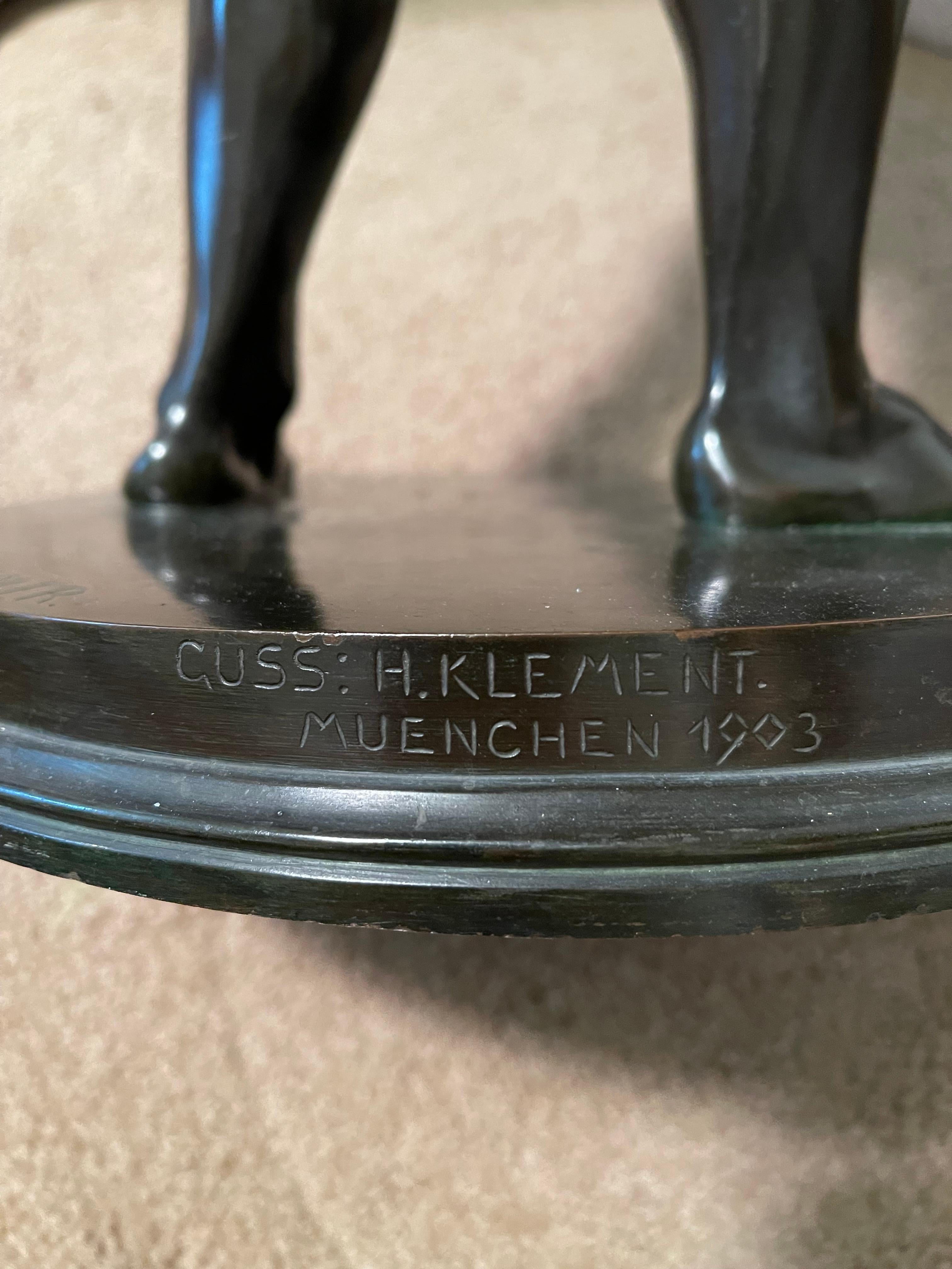 Bronze allemand Nu masculin Archer, Emil Dittler (1868-1902) en vente 6