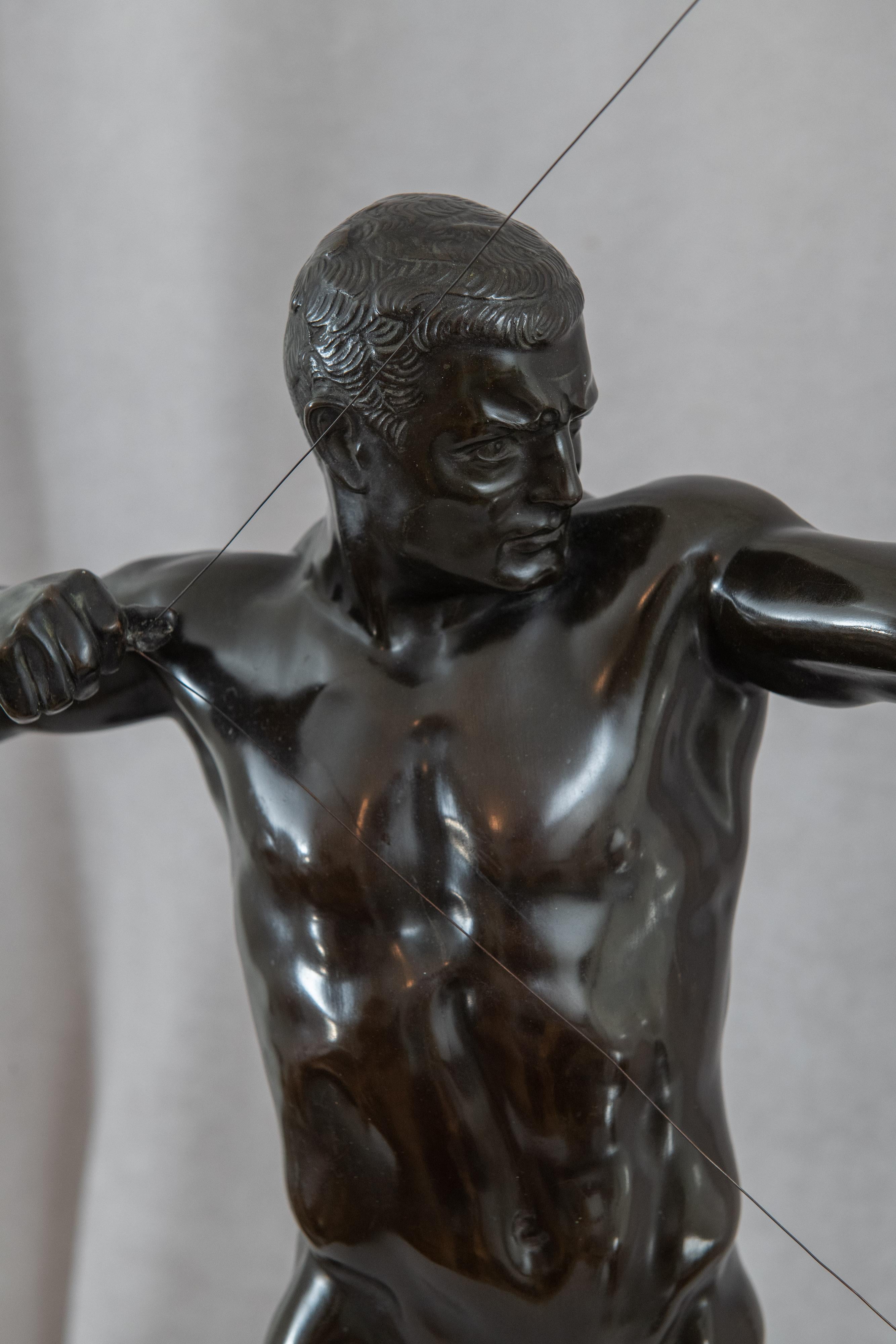 Début du 20ème siècle Bronze allemand Nu masculin Archer, Emil Dittler (1868-1902) en vente