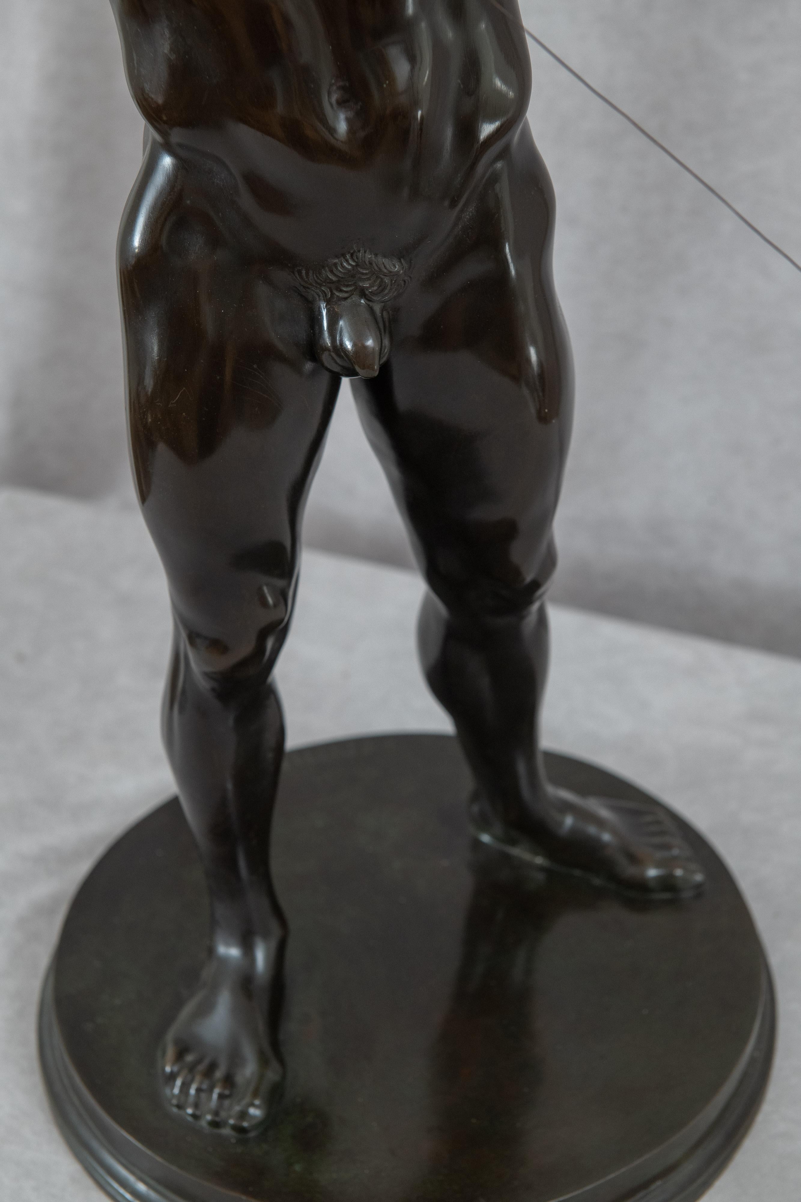 Bronze allemand Nu masculin Archer, Emil Dittler (1868-1902) en vente 1