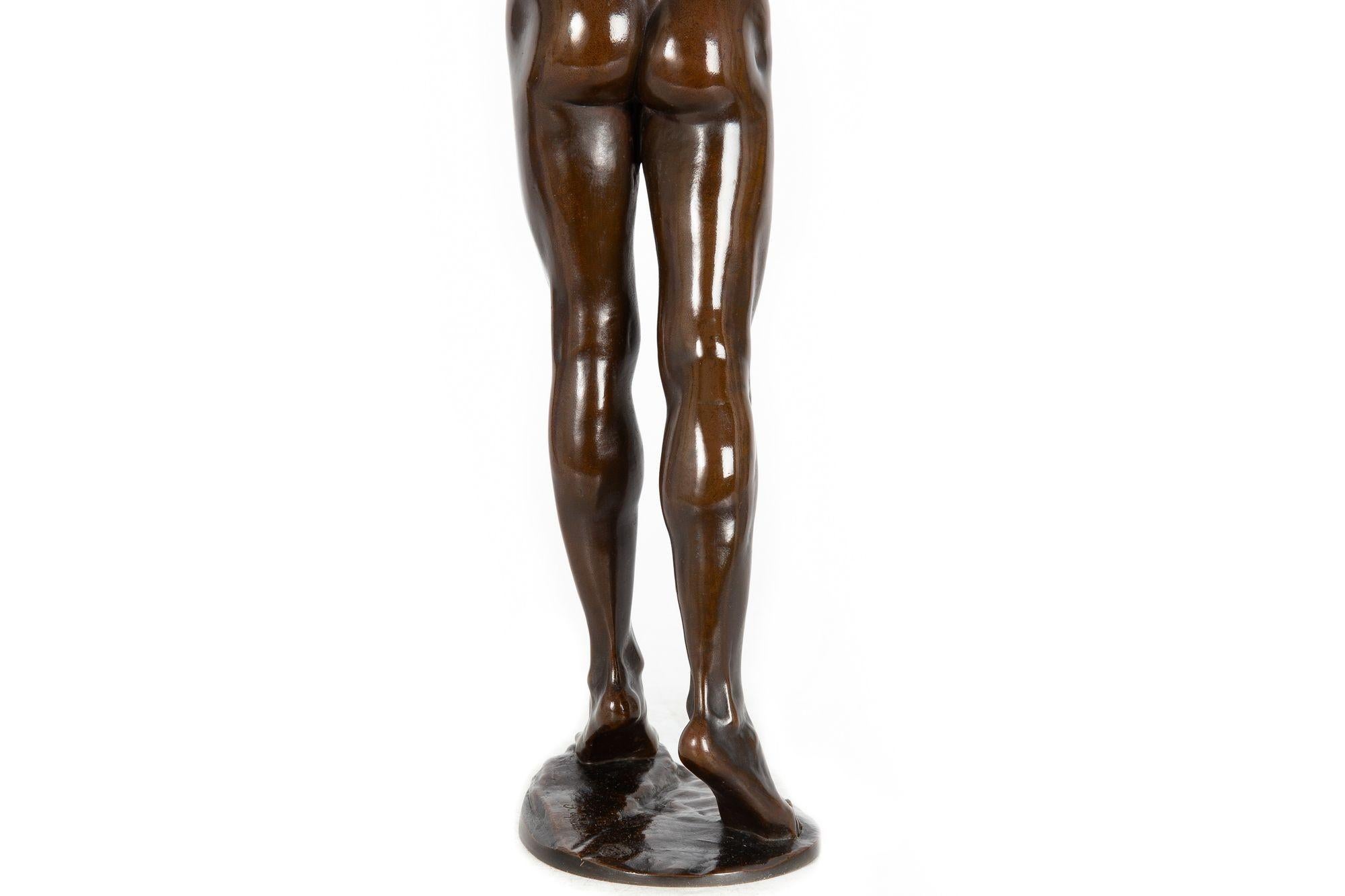 Sculpture allemande en bronze d'Hercule et d'oiseaux symétriques par Joseph Uphues en vente 4