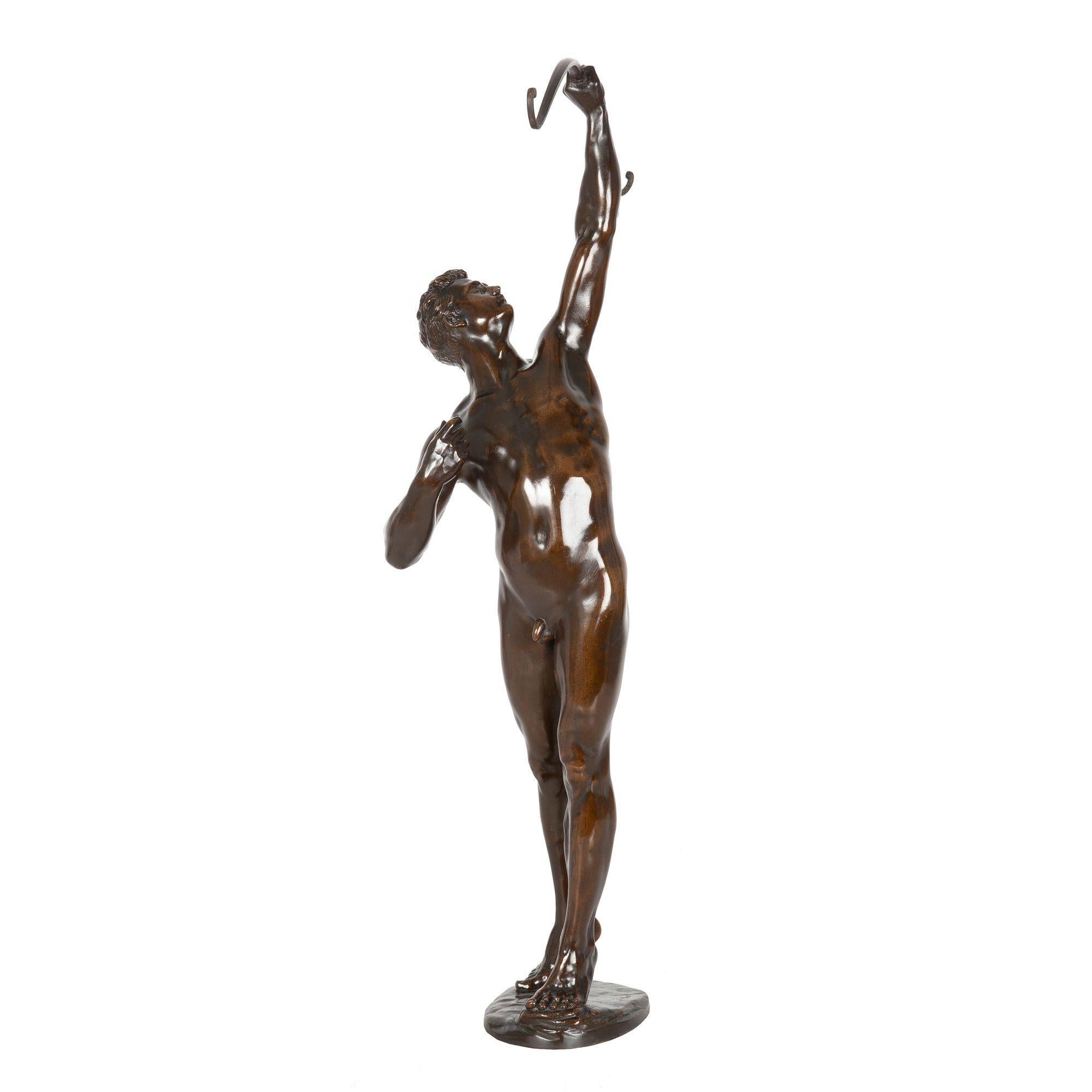 Sculpture allemande en bronze d'Hercule et d'oiseaux symétriques par Joseph Uphues en vente 14