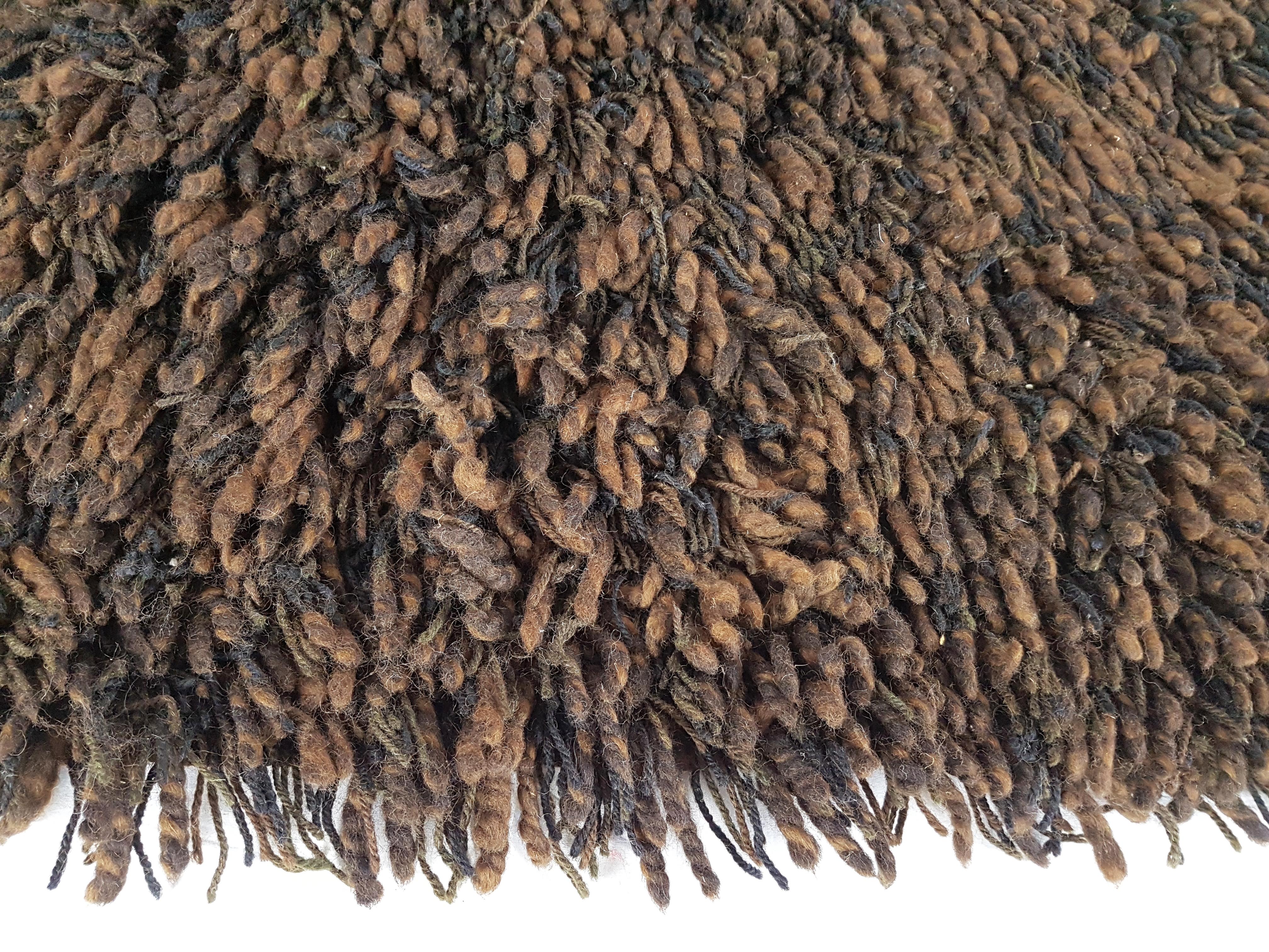 Brauner Teppich aus 100% Wolle aus den 1970er Jahren von Desso (Deutsch) im Angebot