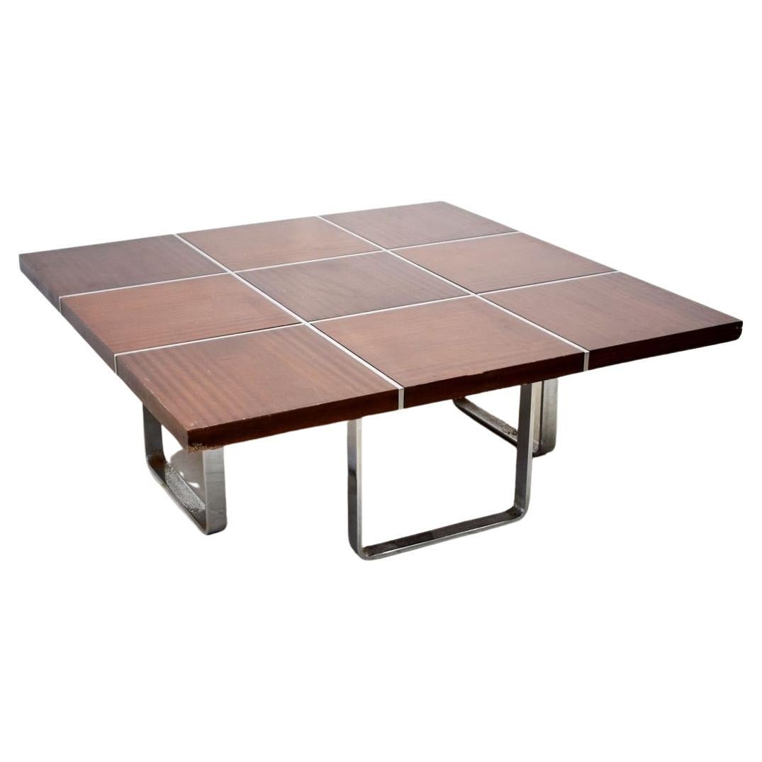 German brown coffee table from Wilhelm Renz, 1970s For Sale