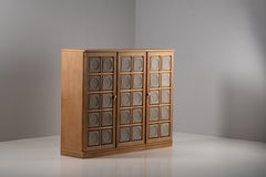 Buffet haut allemand brutaliste en Oak, Gerhard Bartels, 1970