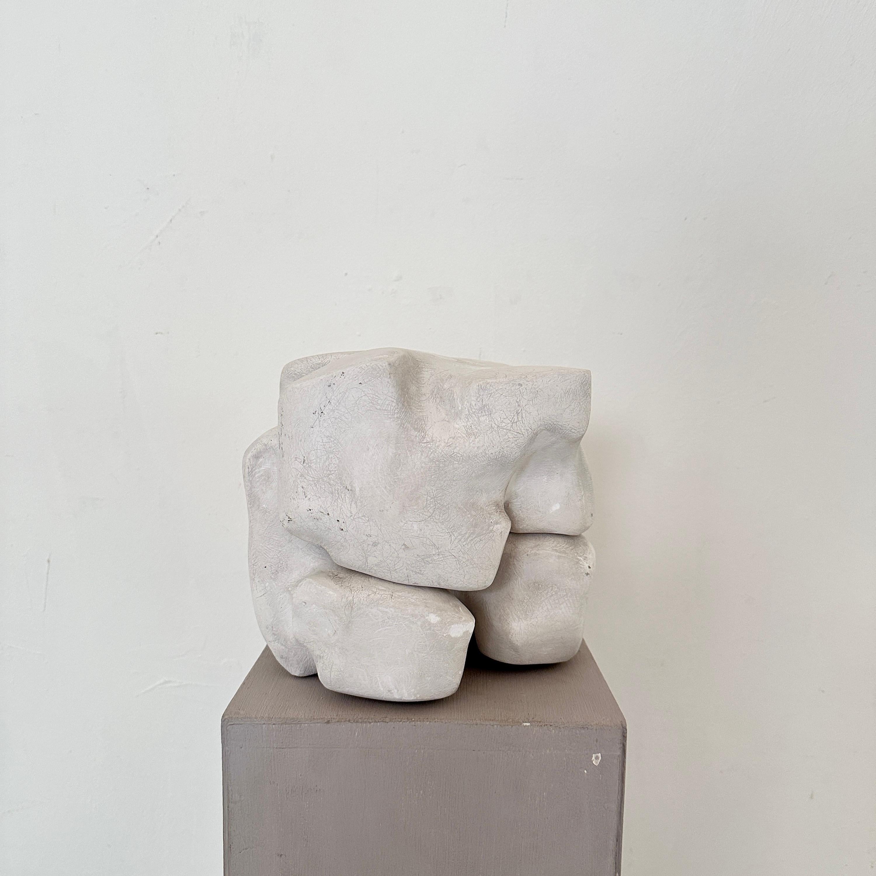 Tedesco Scultura tedesca in gesso brutalista in 2 parti di Jens Schleede, 1970 in vendita