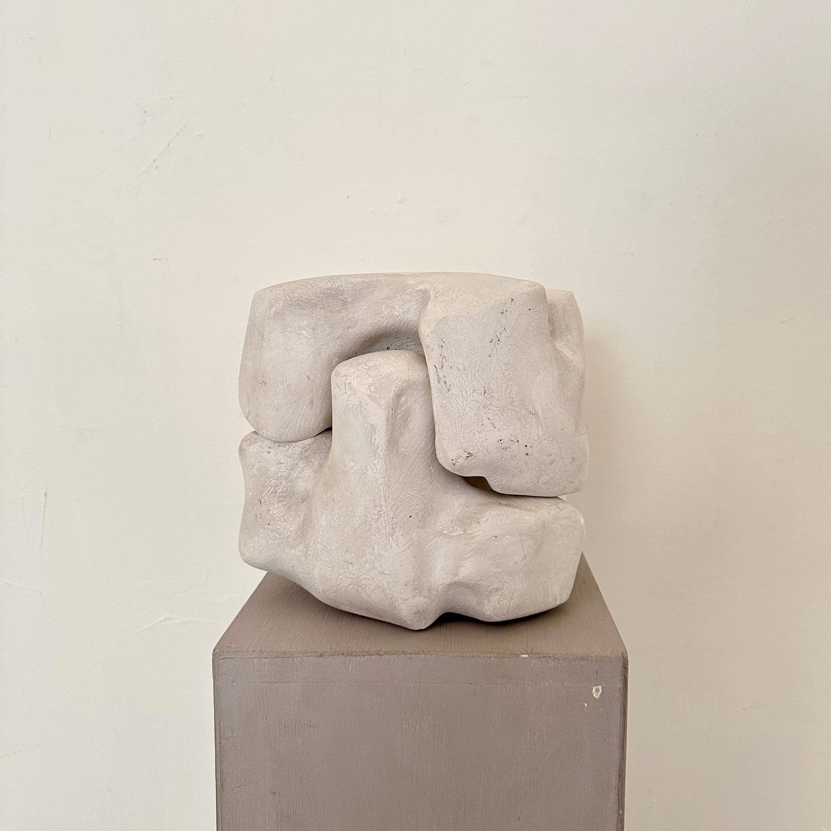 Scultura tedesca in gesso brutalista in 2 parti di Jens Schleede, 1970 In condizioni buone in vendita a Berlin, DE