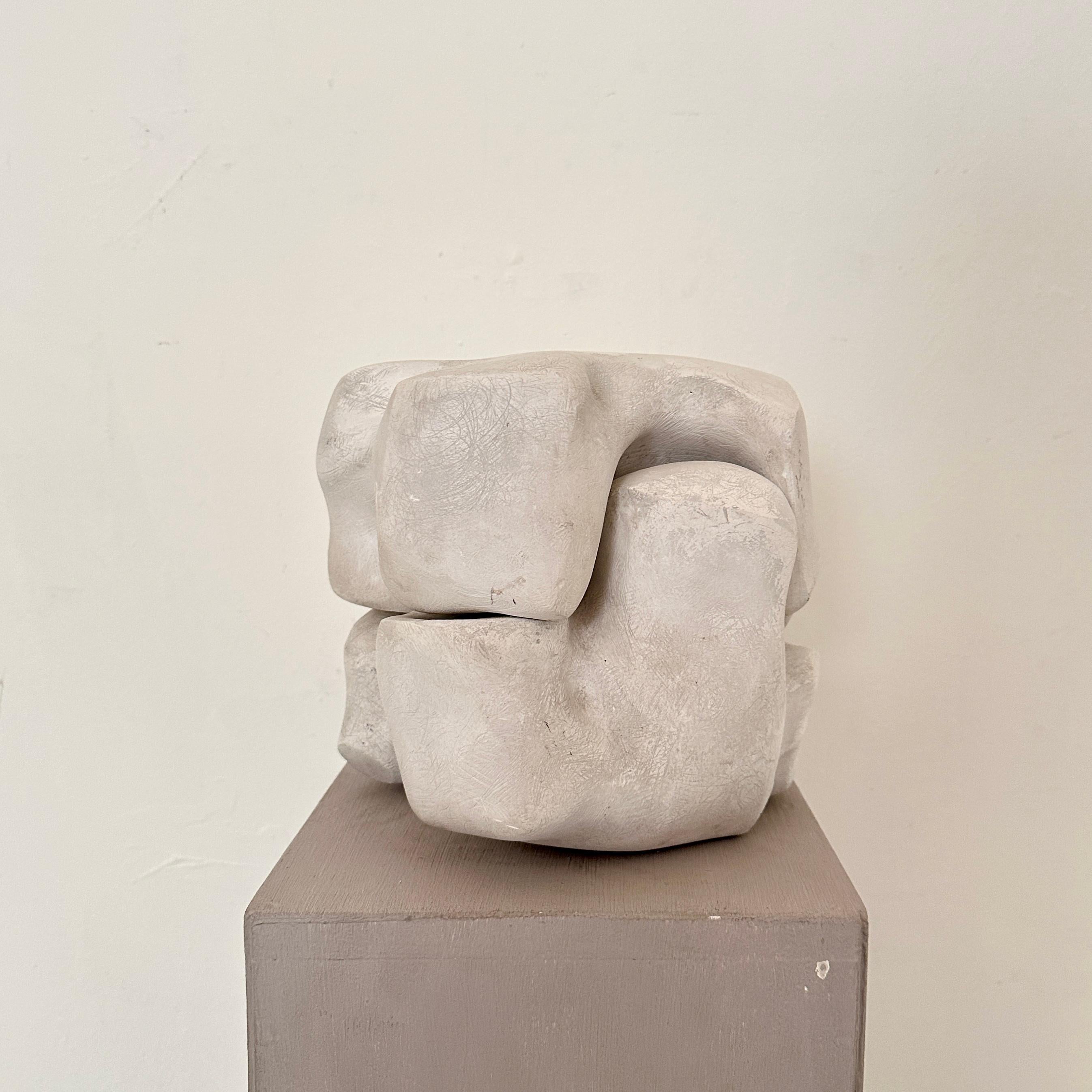 Fine XX secolo Scultura tedesca in gesso brutalista in 2 parti di Jens Schleede, 1970 in vendita