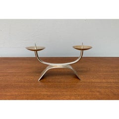Vintage 1970s WMF German Silver Metal Candle Holder