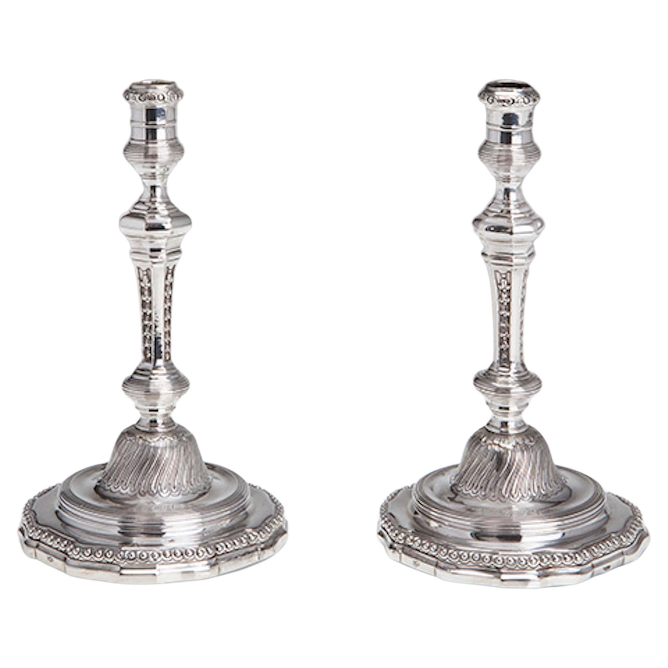 German Candlesticks from the Middle of the 18th Century with Marks