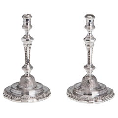 Antique German Candlesticks from the Middle of the 18th Century with Marks