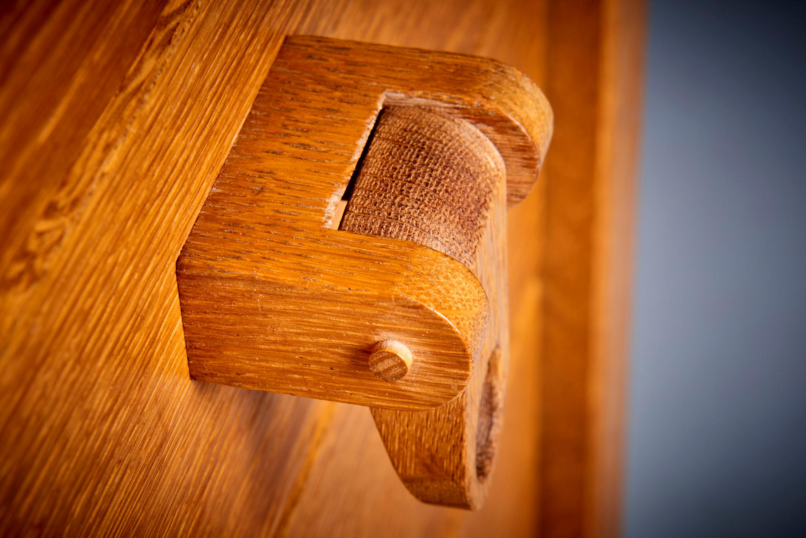 German carpenter Custom Tall chest of drawers in oak, 1970s For Sale 3