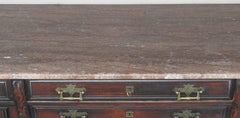 German Carved Marble-Top Sideboard, Late 19th Century