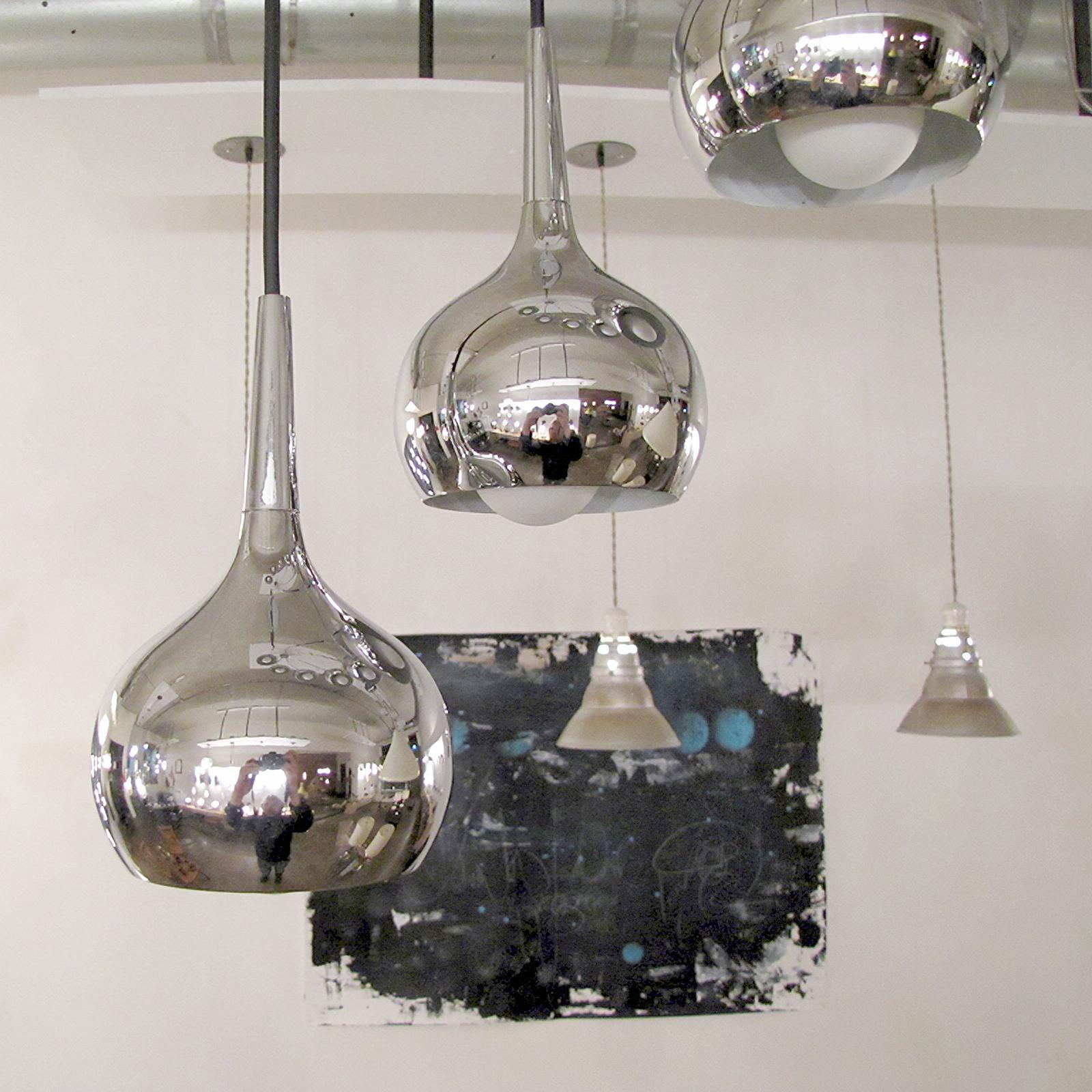 Placcato Lampadario a cascata tedesco, 1970 in vendita