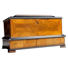 Deutsche Schatulle 1800 Fischgrät furniert