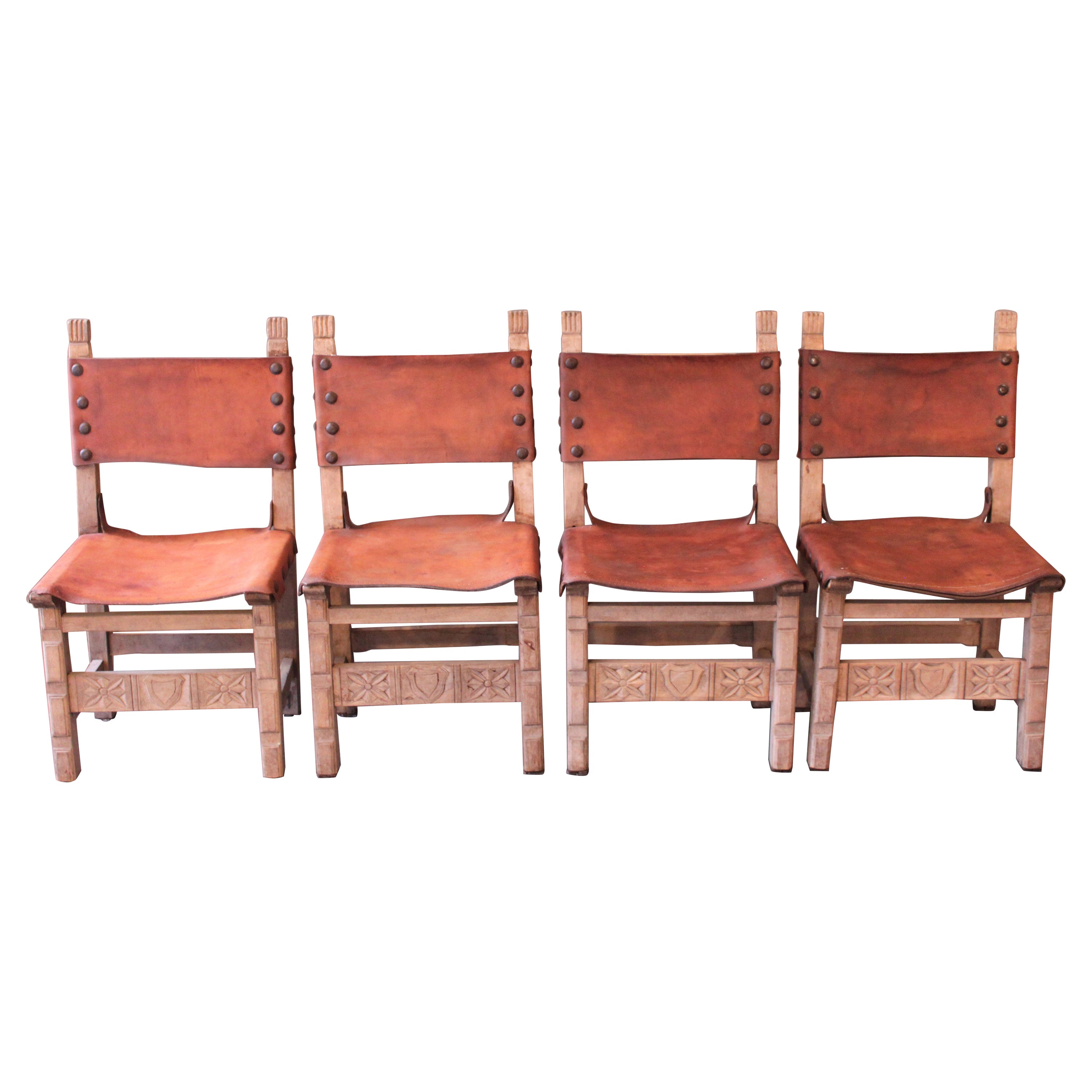 German Castle Chairs ca. 1900 For Sale