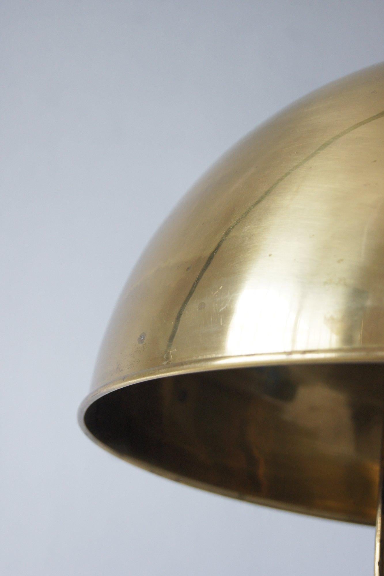 Lampada da soffitto tedesca in ottone di Florian Schulz, anni '70 In condizioni buone in vendita a KUTNO, PL