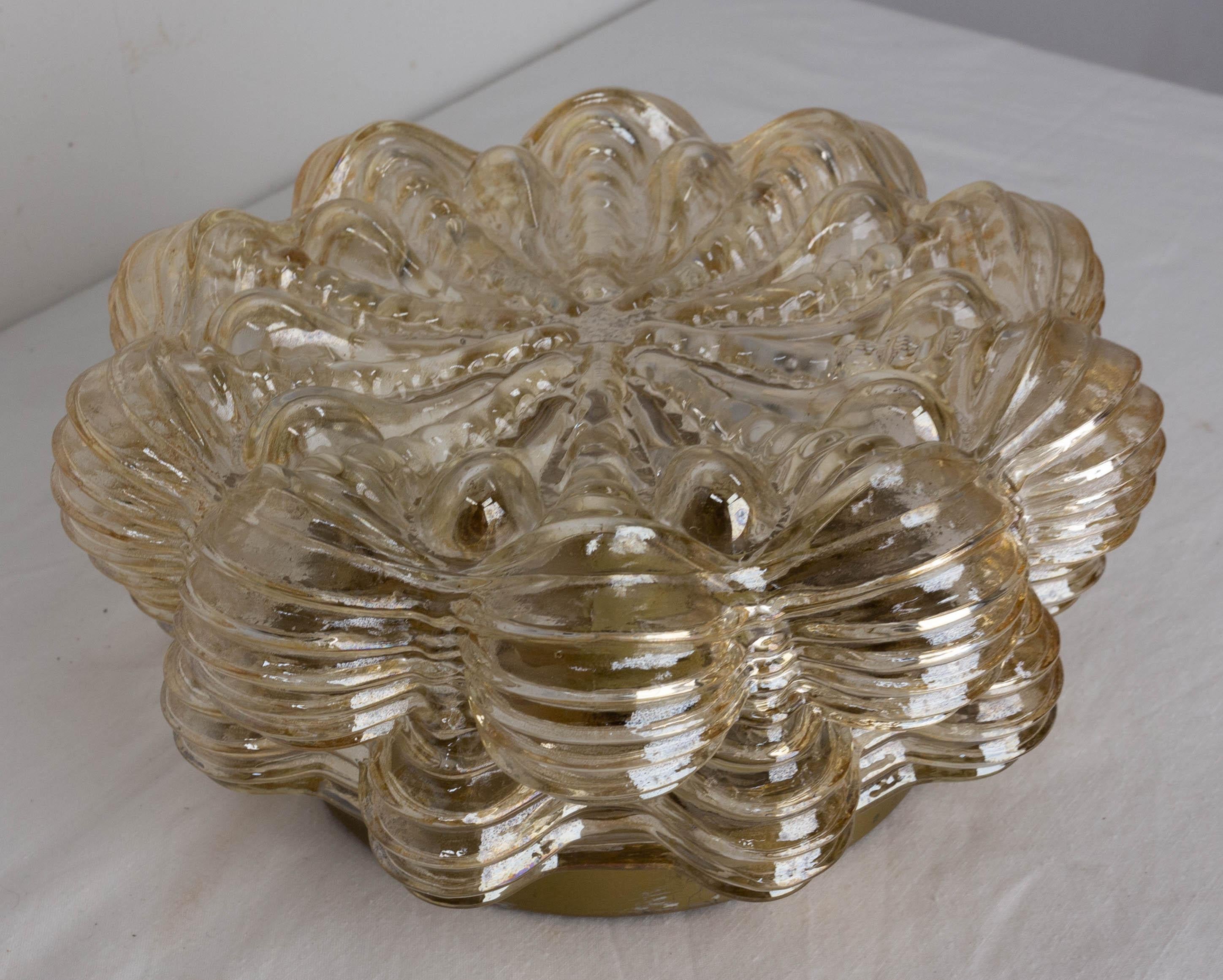 German Ceiling Light Round Model in the Style of Helen Tynell, circa 1960 In Good Condition For Sale In Labrit, Landes