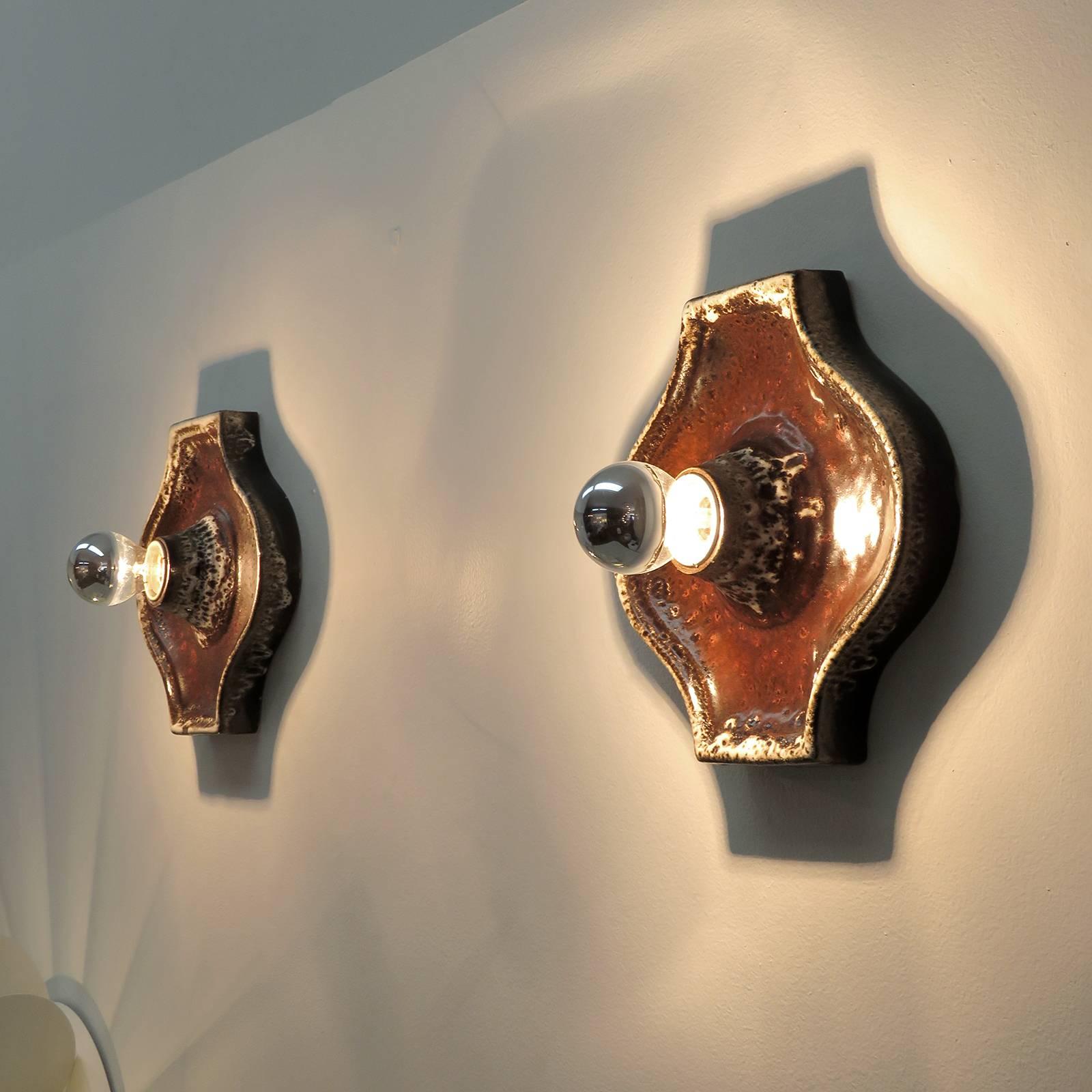 German Ceramic Wall Lights, 1960 4