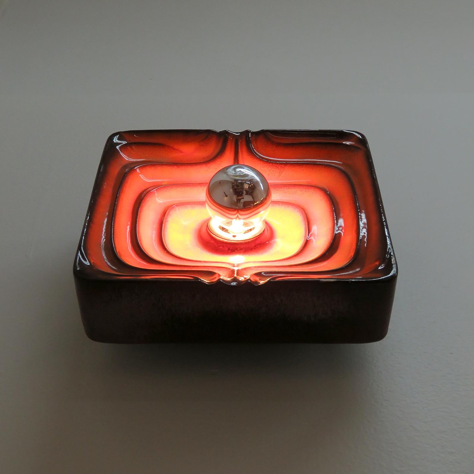Pair of German Ceramic Wall Lights, 1960 For Sale 4