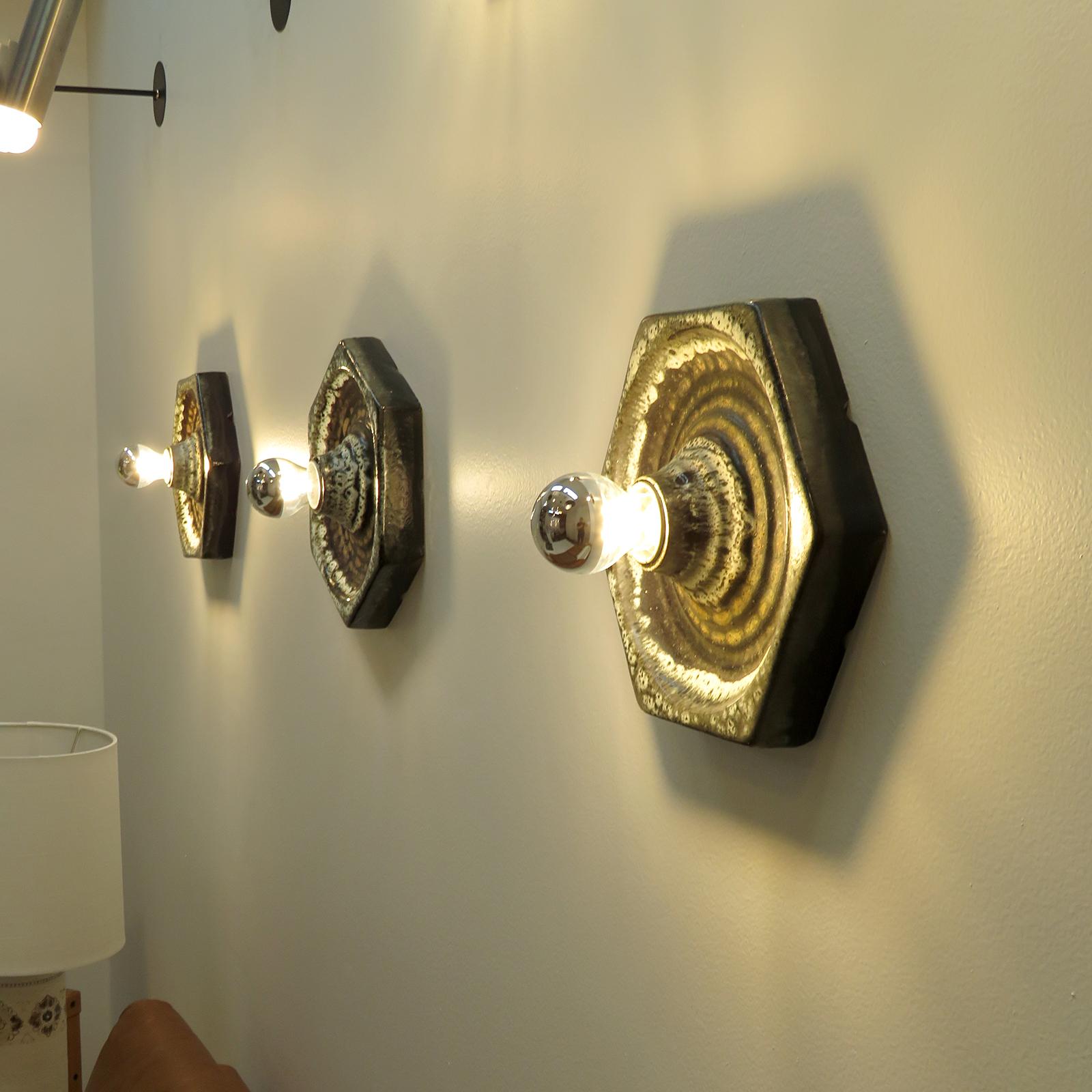 German Ceramic Wall Lights, 1960 For Sale 4