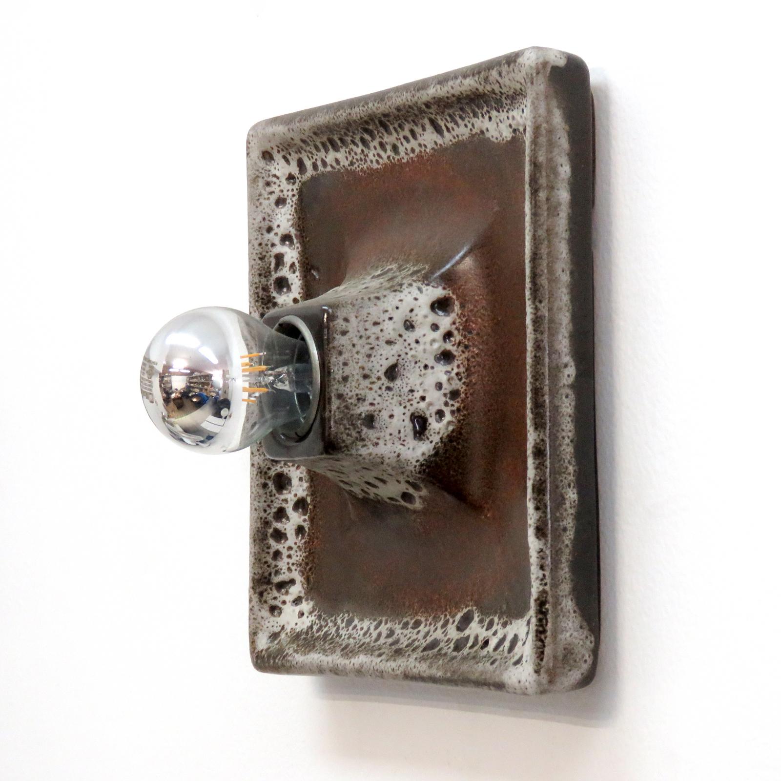 Glazed German Ceramic Wall Lights, 1960 For Sale