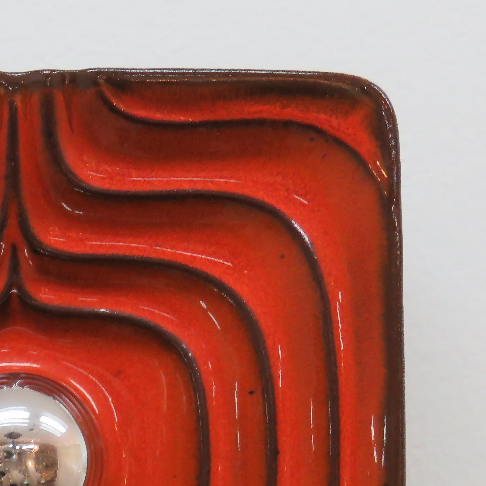 Mid-20th Century Pair of German Ceramic Wall Lights, 1960 For Sale