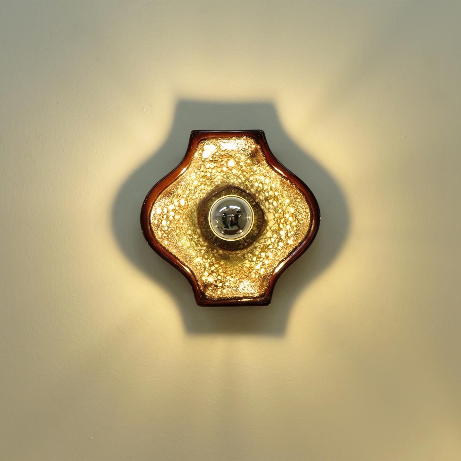 Deutsche keramische Wandleuchten, 1960 (Mitte des 20. Jahrhunderts) im Angebot