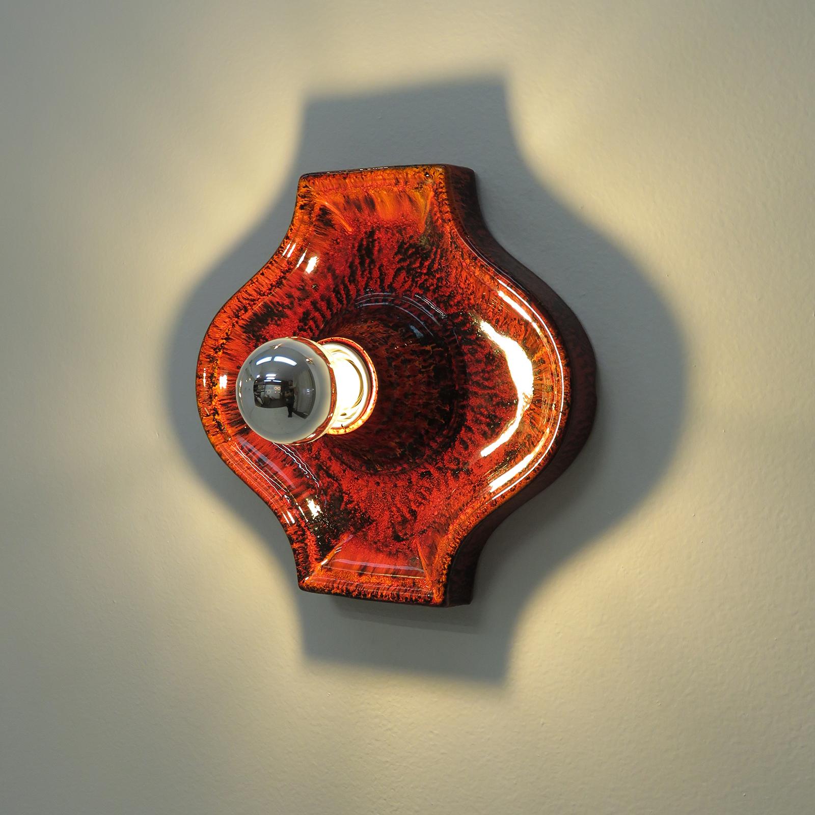 Deutsche keramische Wandleuchten, 1960 (Keramik) im Angebot