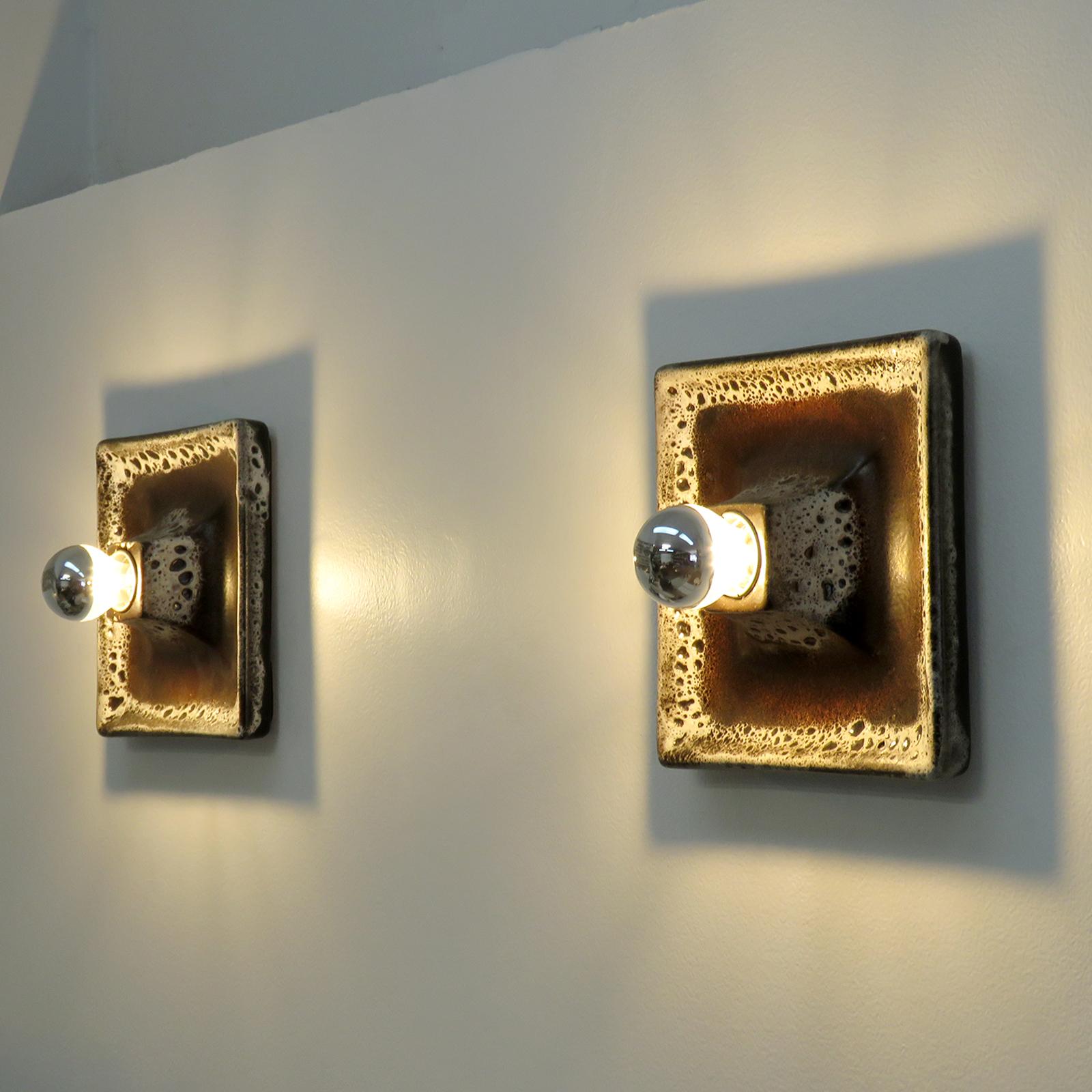 German Ceramic Wall Lights, 1960 For Sale 3