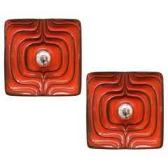 Pair of German Ceramic Wall Lights, 1960