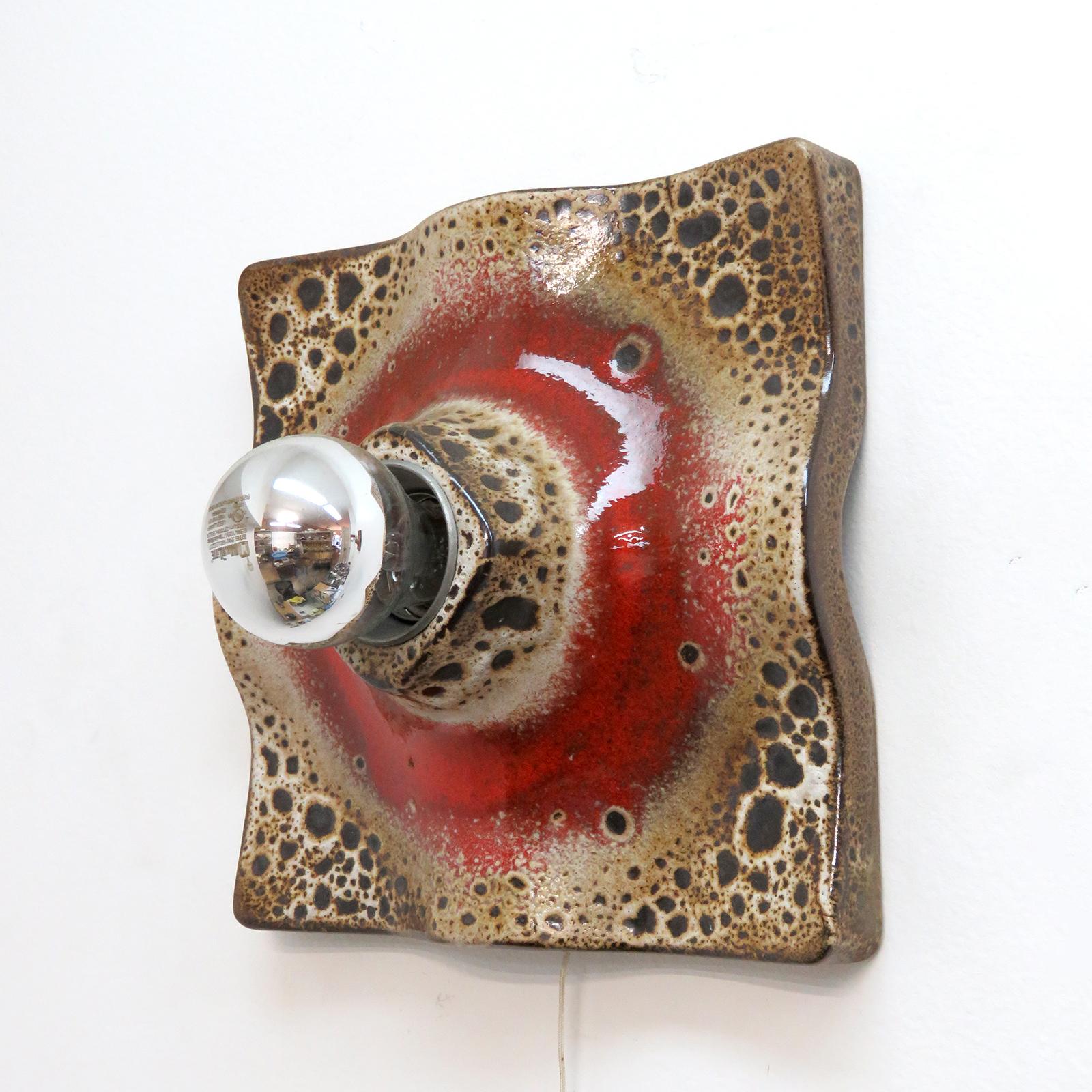 Allemand Lampes murales en céramique allemande, 1970 en vente
