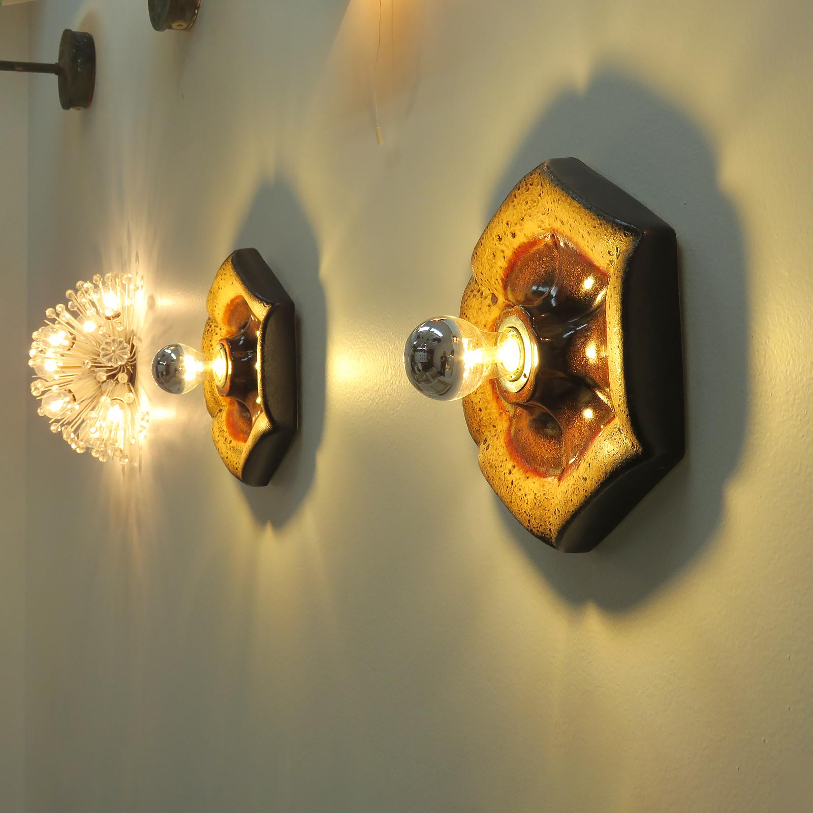 German Ceramic Wall Lights, 1970 For Sale 2