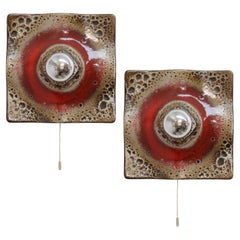 German Ceramic Wall Lights, 1970