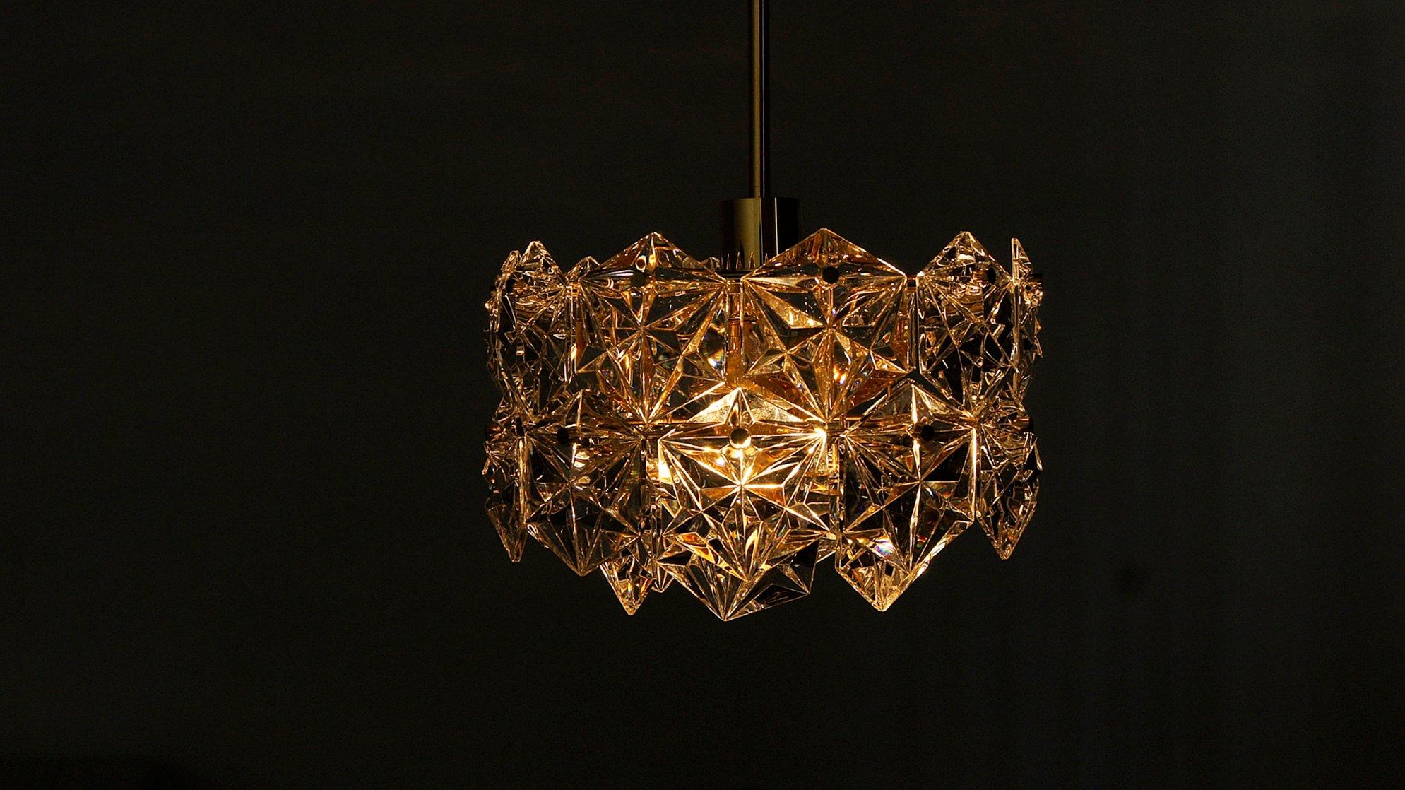 German Chandelier Royal Kristall from Kinkeldey, 1960s For Sale 4