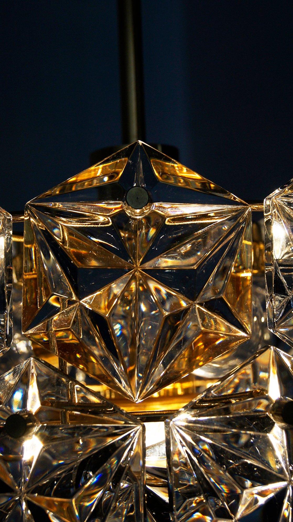 German Chandelier Royal Kristall from Kinkeldey, 1960s For Sale 5