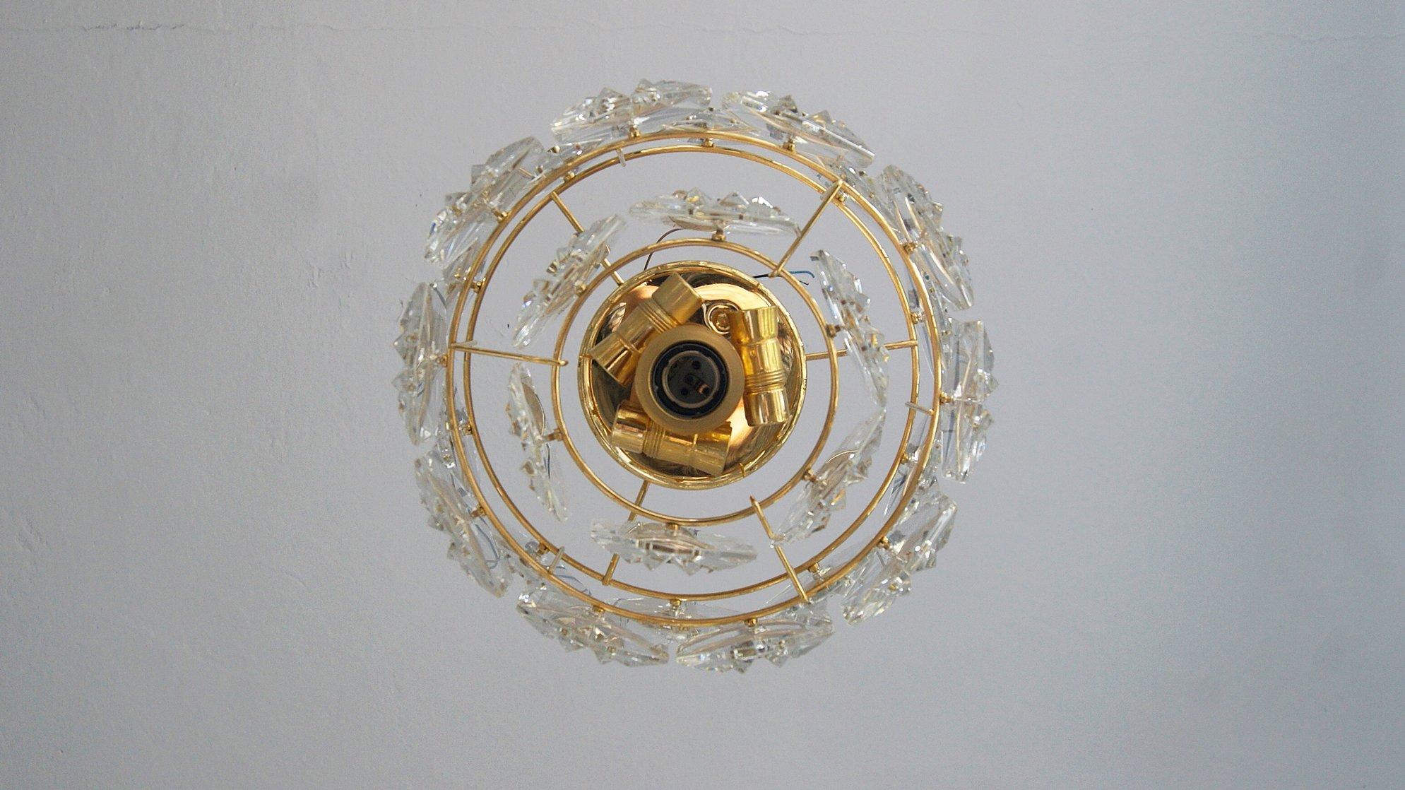 German Chandelier Royal Kristall from Kinkeldey, 1960s For Sale 1