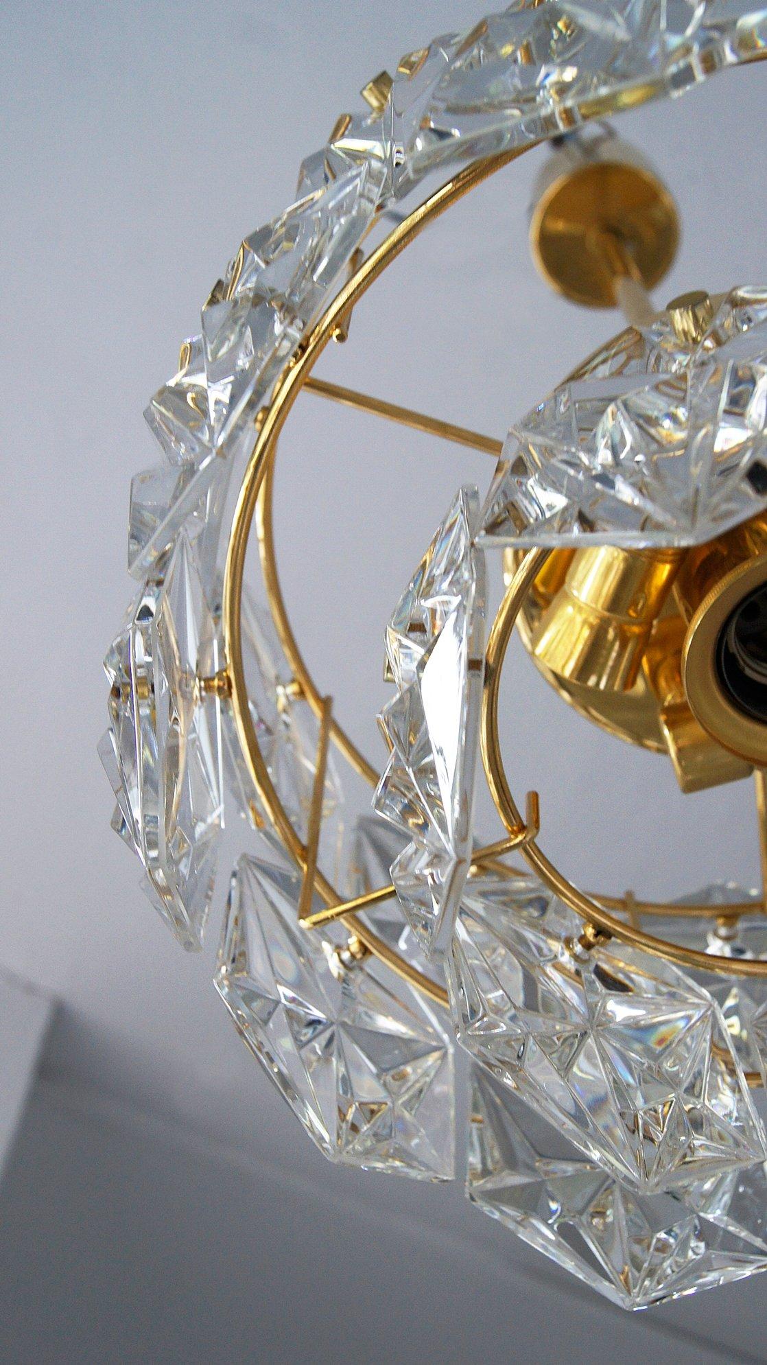 German Chandelier Royal Kristall from Kinkeldey, 1960s For Sale 2