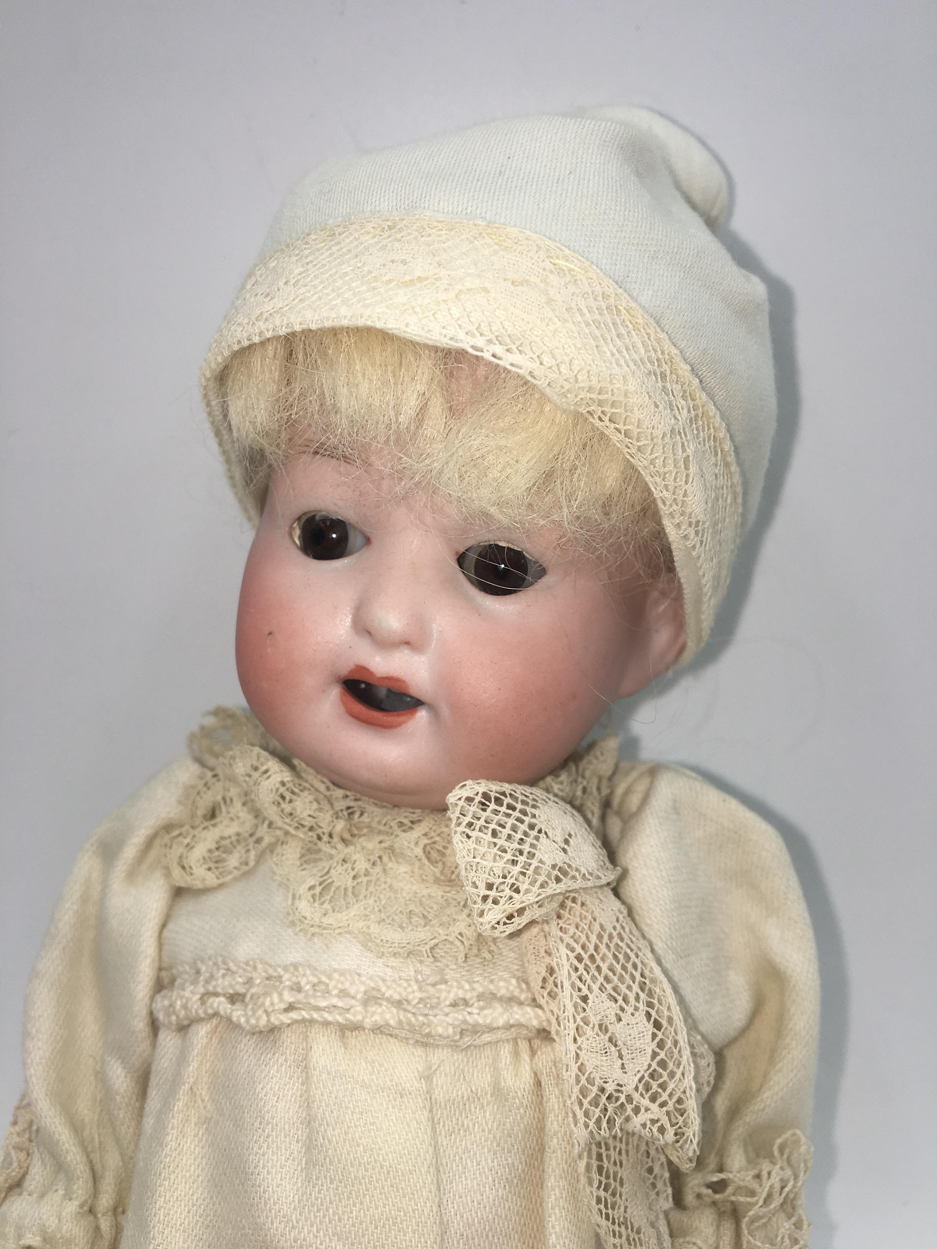 19th Century German Character Girl and Boy Marked, Bisque Head, Heubach Köppelsdorf Germany  For Sale