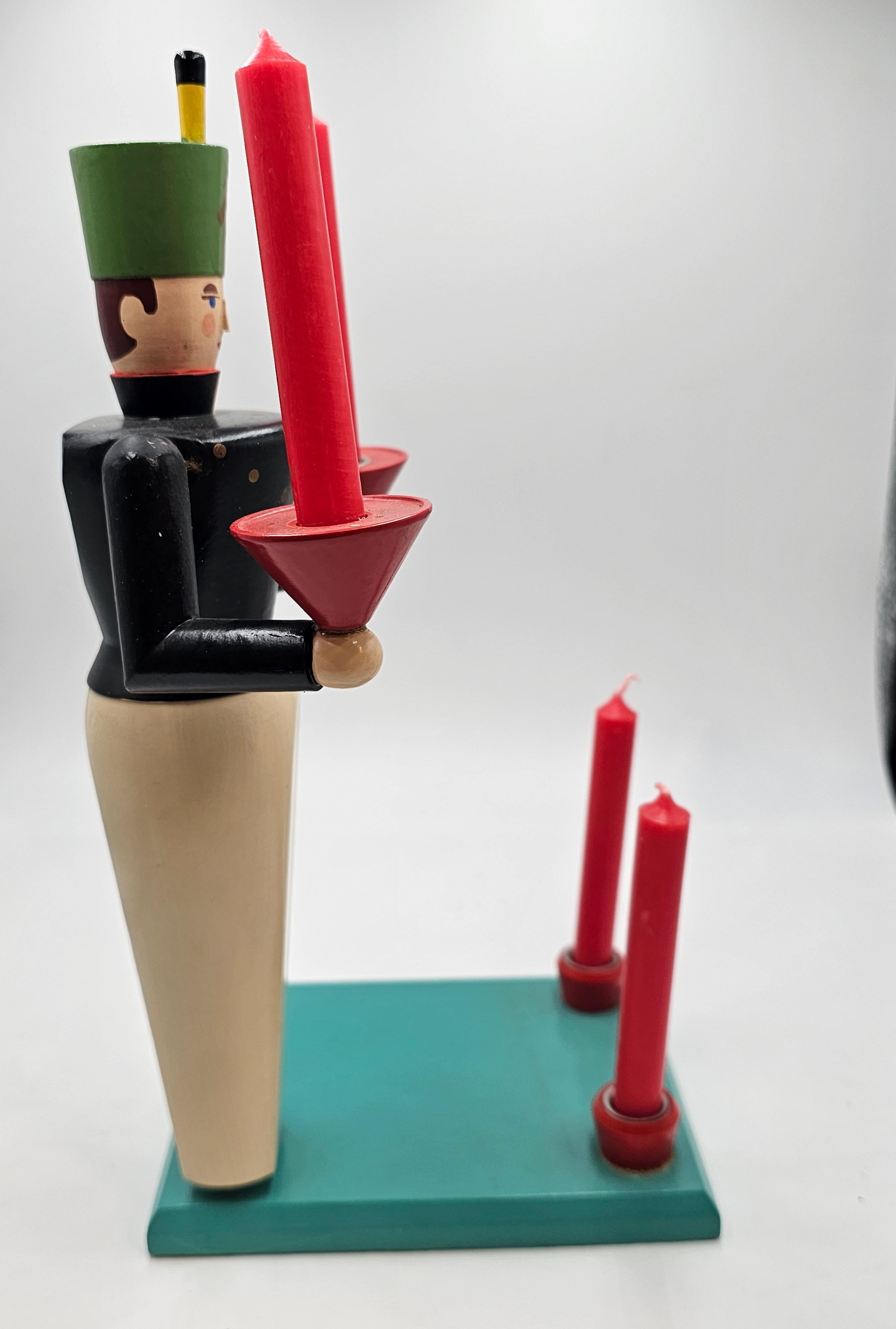 Hand-Crafted German Christmas Sculpture Vintage Handcrafted For Sale