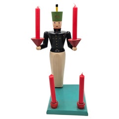 Scultura natalizia tedesca vintage realizzata a mano