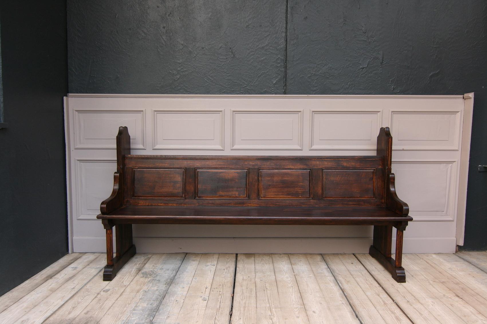 Set of 4 (4-seat) church pews from the 