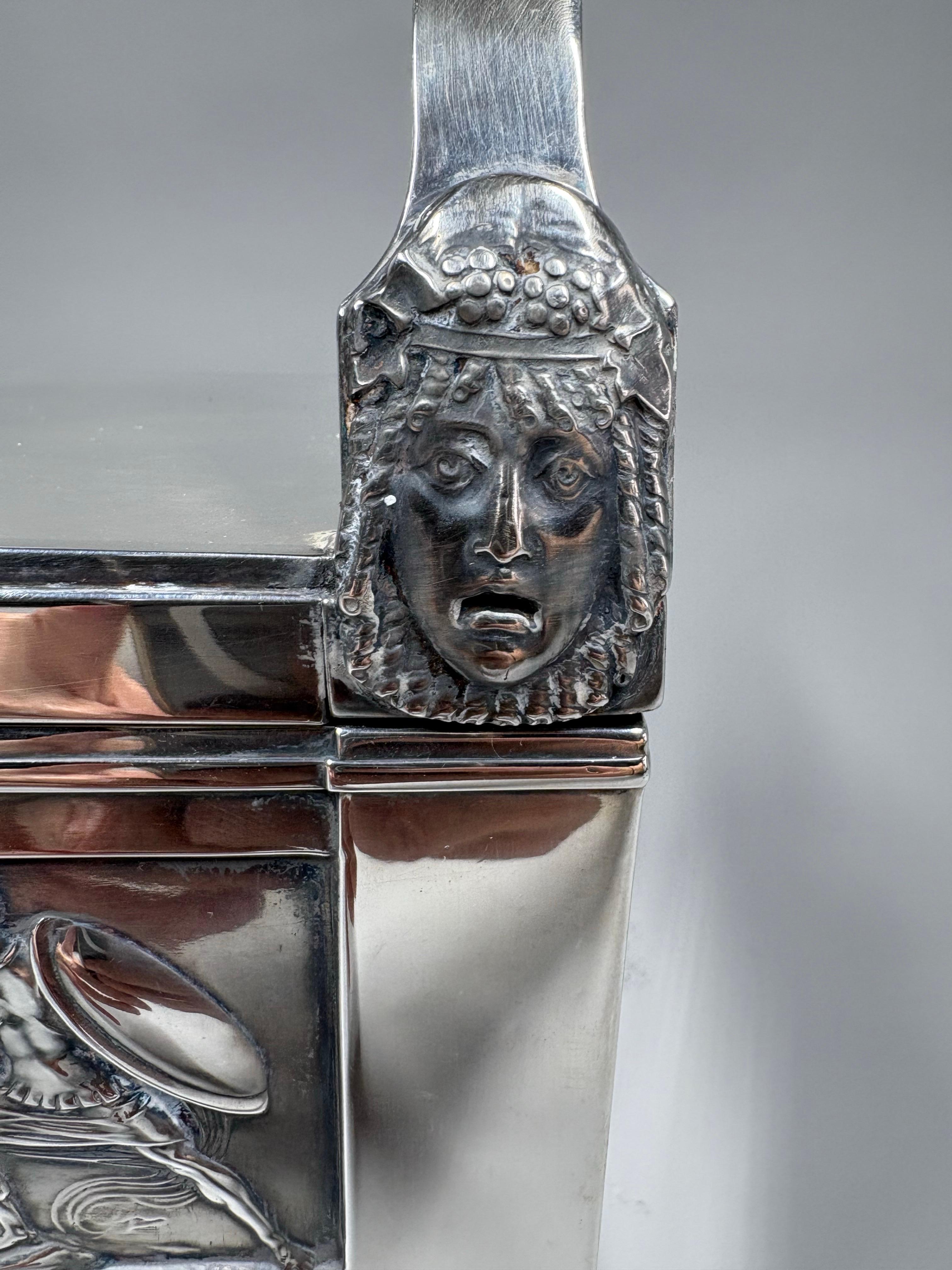 Cercueil en argent plaqué de style néo-classique allemand 