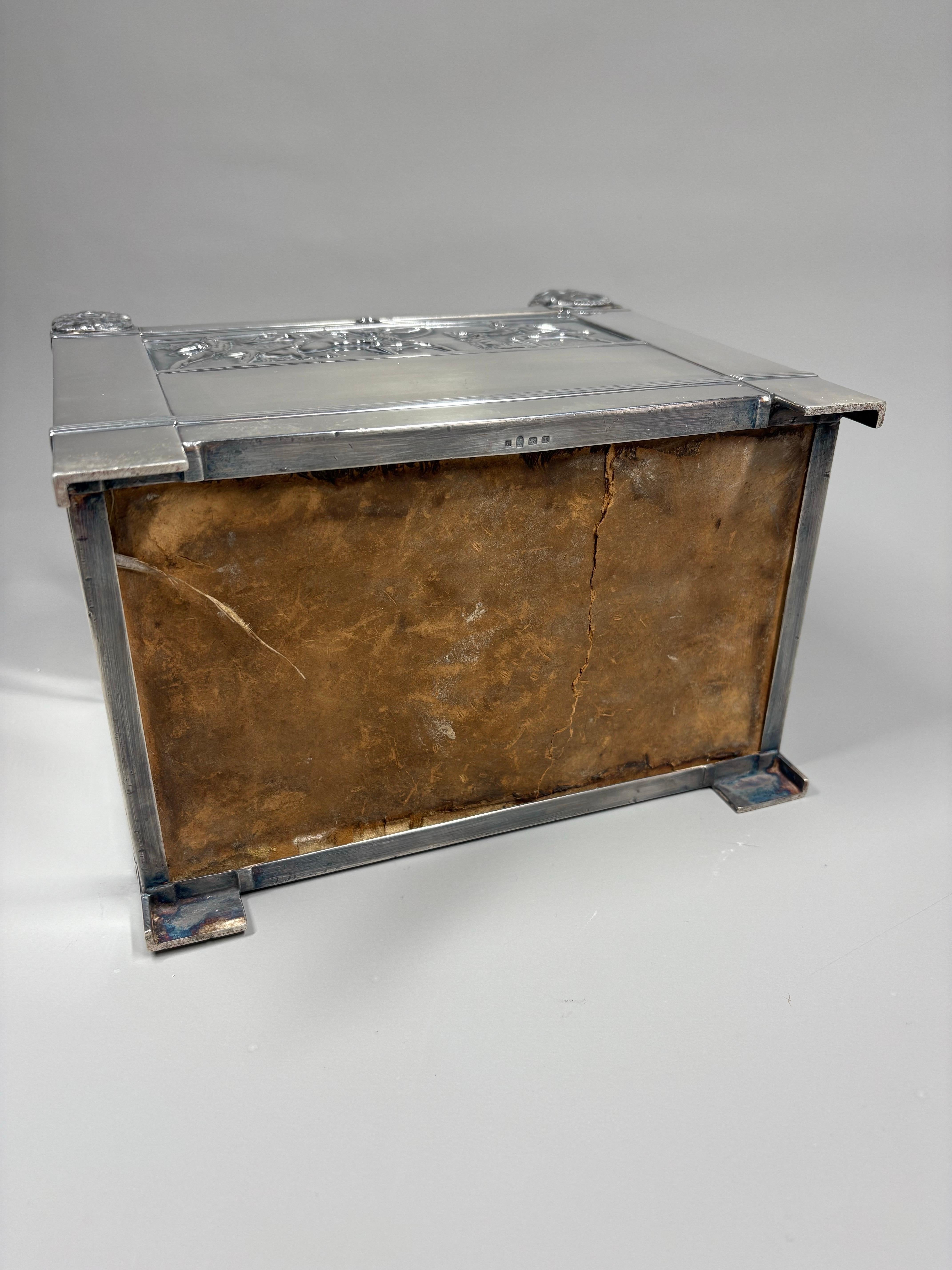 Cercueil en argent plaqué de style néo-classique allemand 