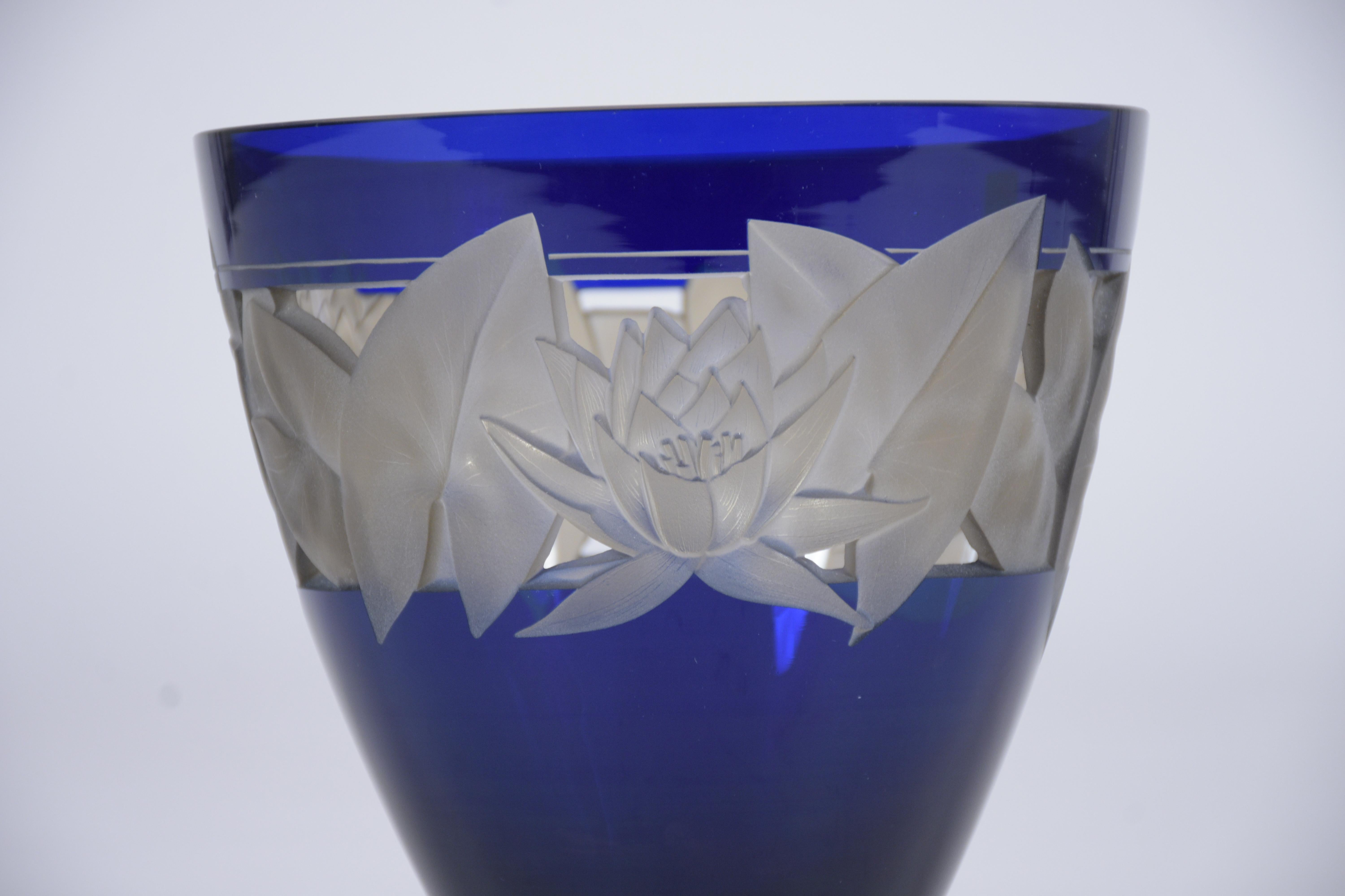 Arts and Crafts German Cut Crystal Vase