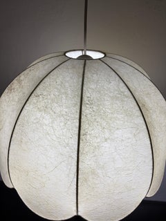 German Cocoon Mid Century Modern Pendant Chandelier Flower Goldkant Leuchten