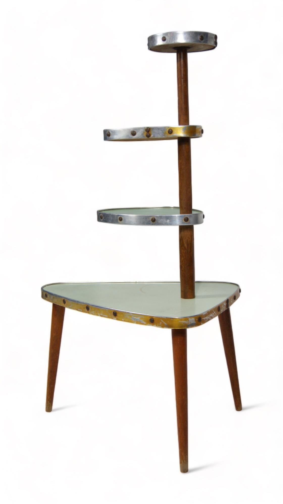 Mid-Century Modern German colorful Mid-Century style Plant Stand For Sale