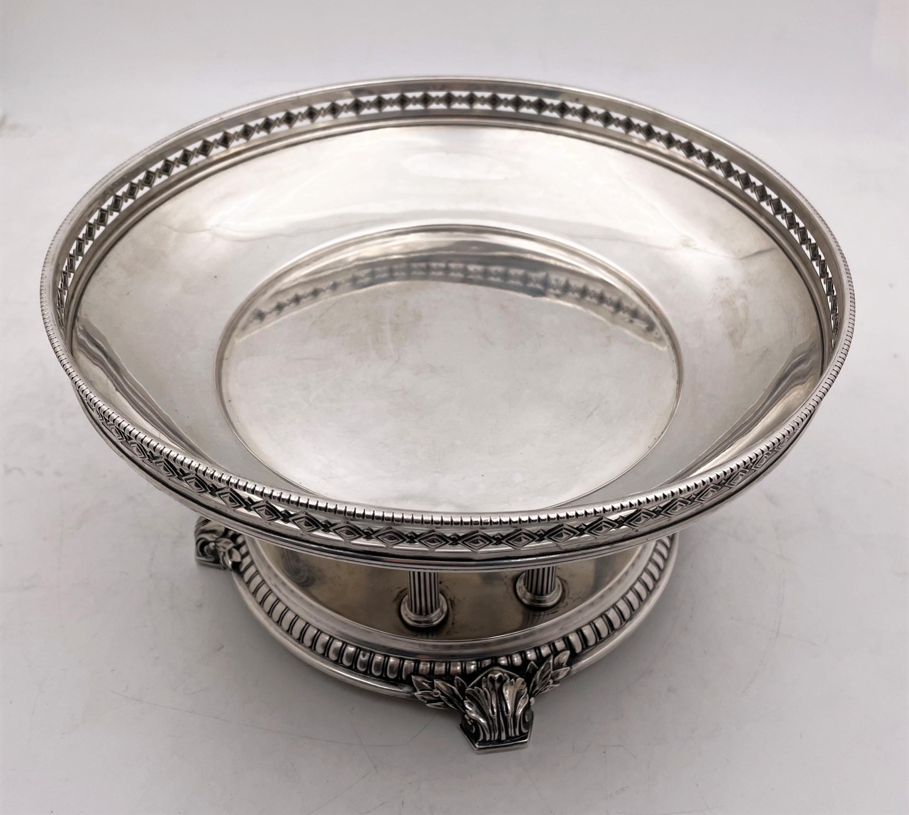 German Continental Silver Centerpiece Stand/ Footed Bowl in Neoclassical Style For Sale 1